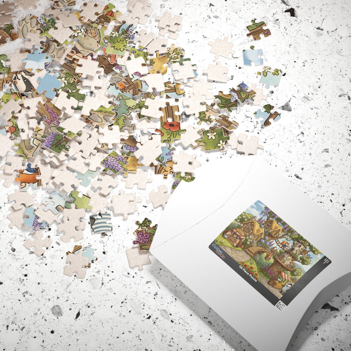 Whimsical Treehouse Village Puzzle — 252/520/1014 pc Scenic Jigsaw for Adults & Kids