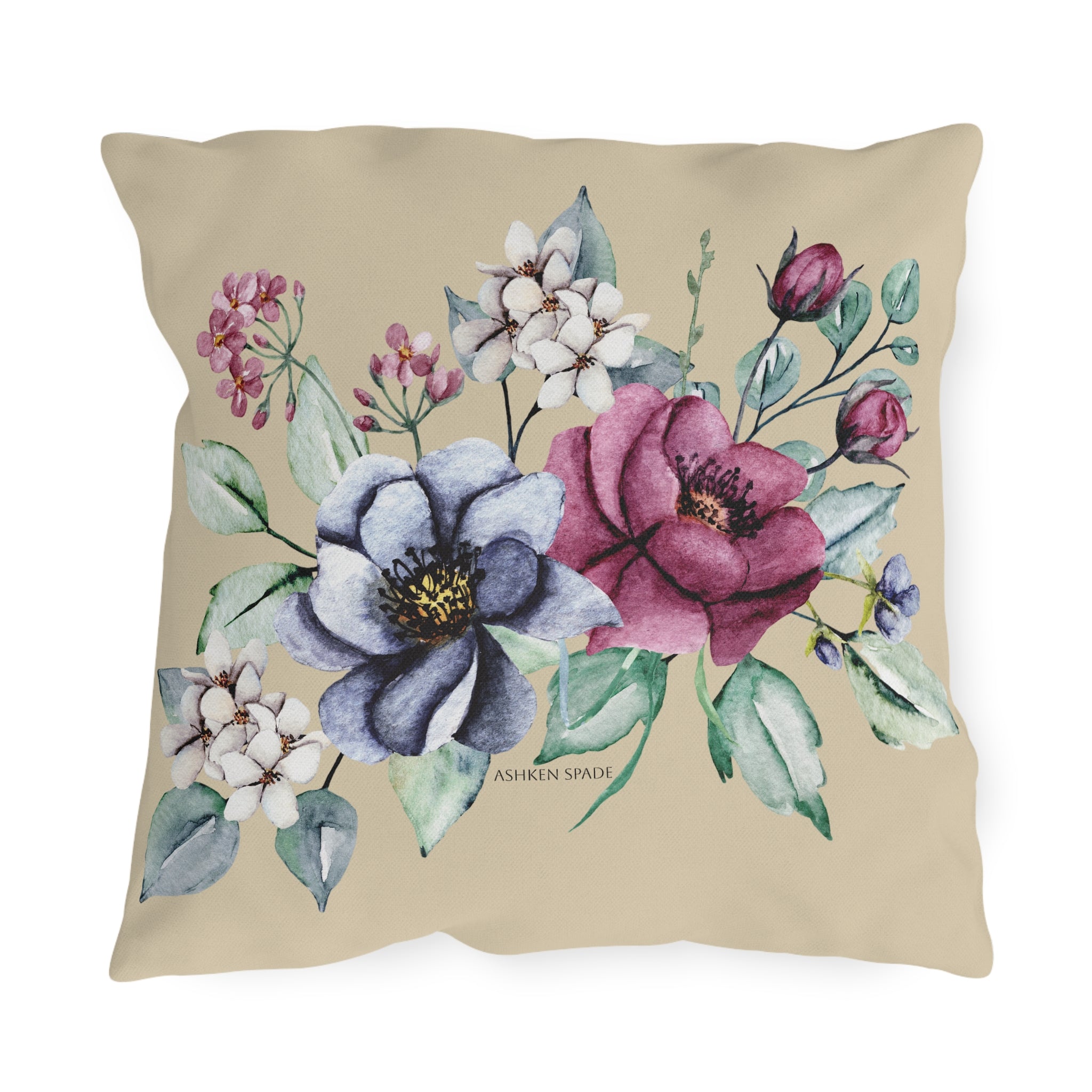 Copy of Gray Cushion With Flower