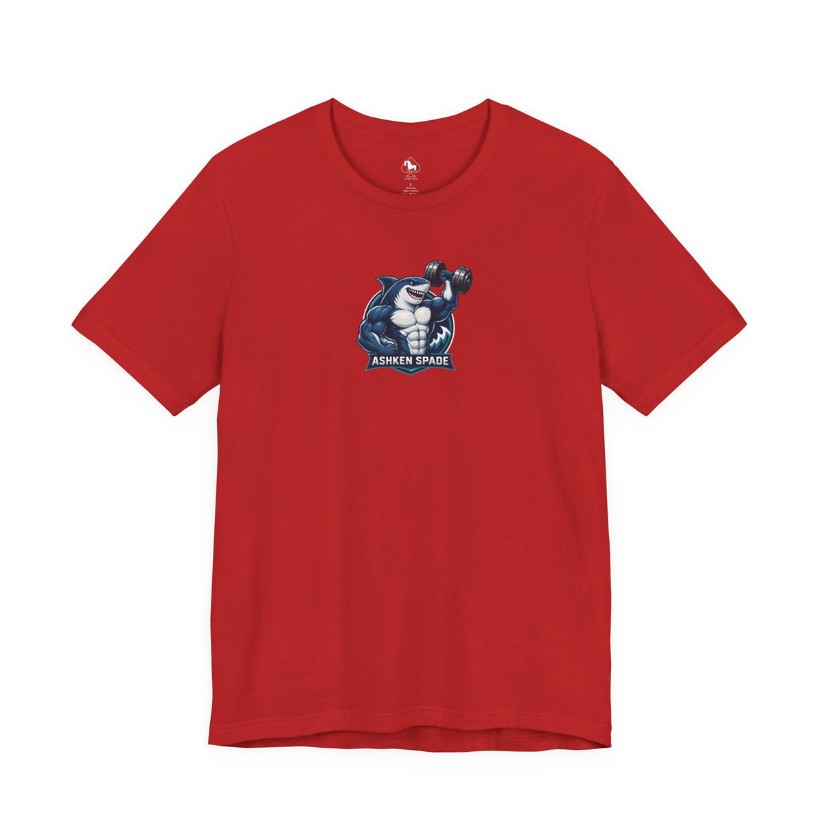 Ashken Spade Shark Weightlifter Personalized Graphic Tee