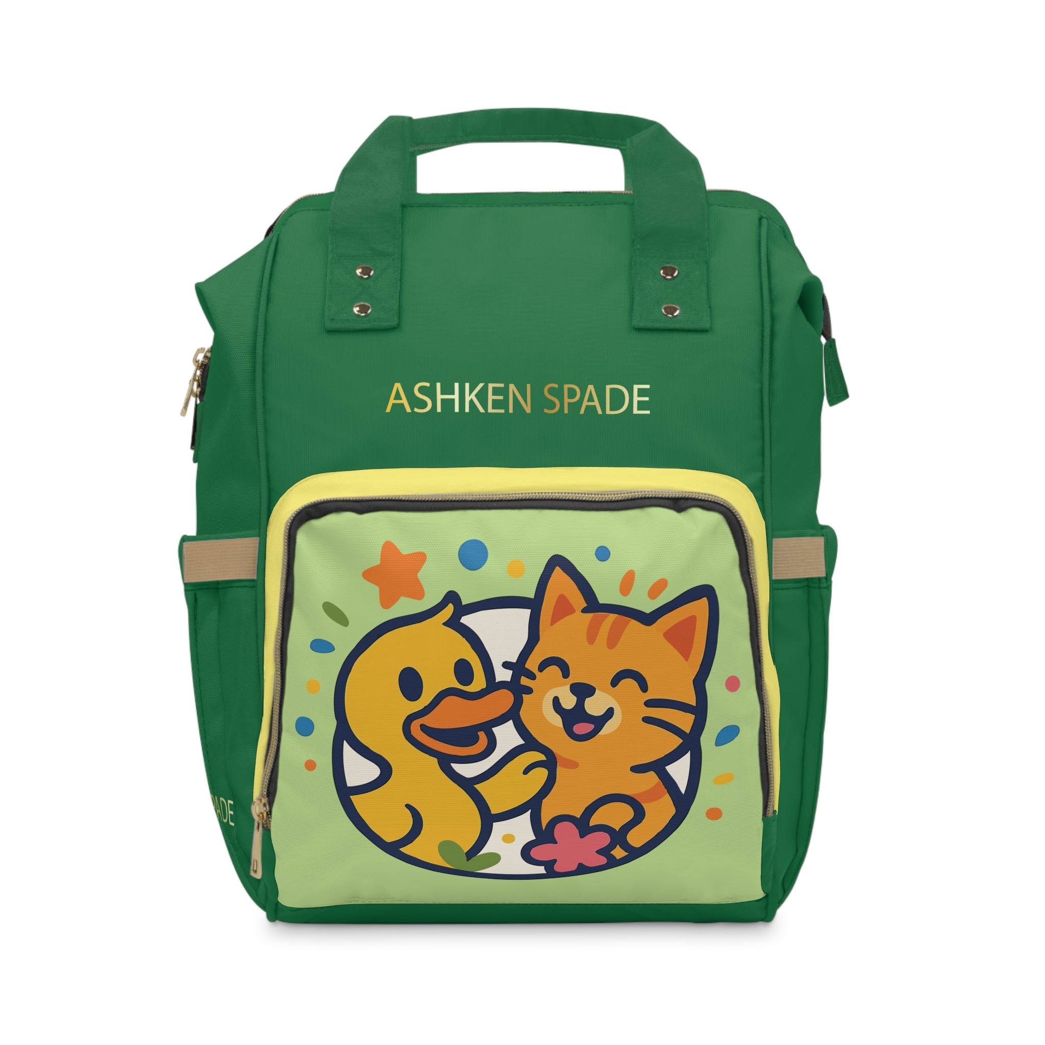 Copy of Copy of Pink Unicorn Diaper Backpack – Multifunctional Baby Changing Bag with Spade Logo