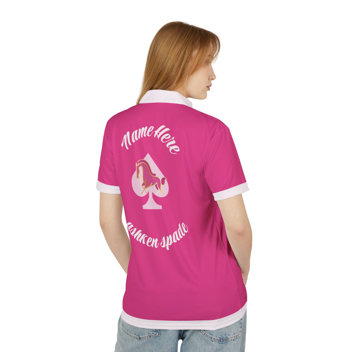 Pink Poker Ace Polo Shirt