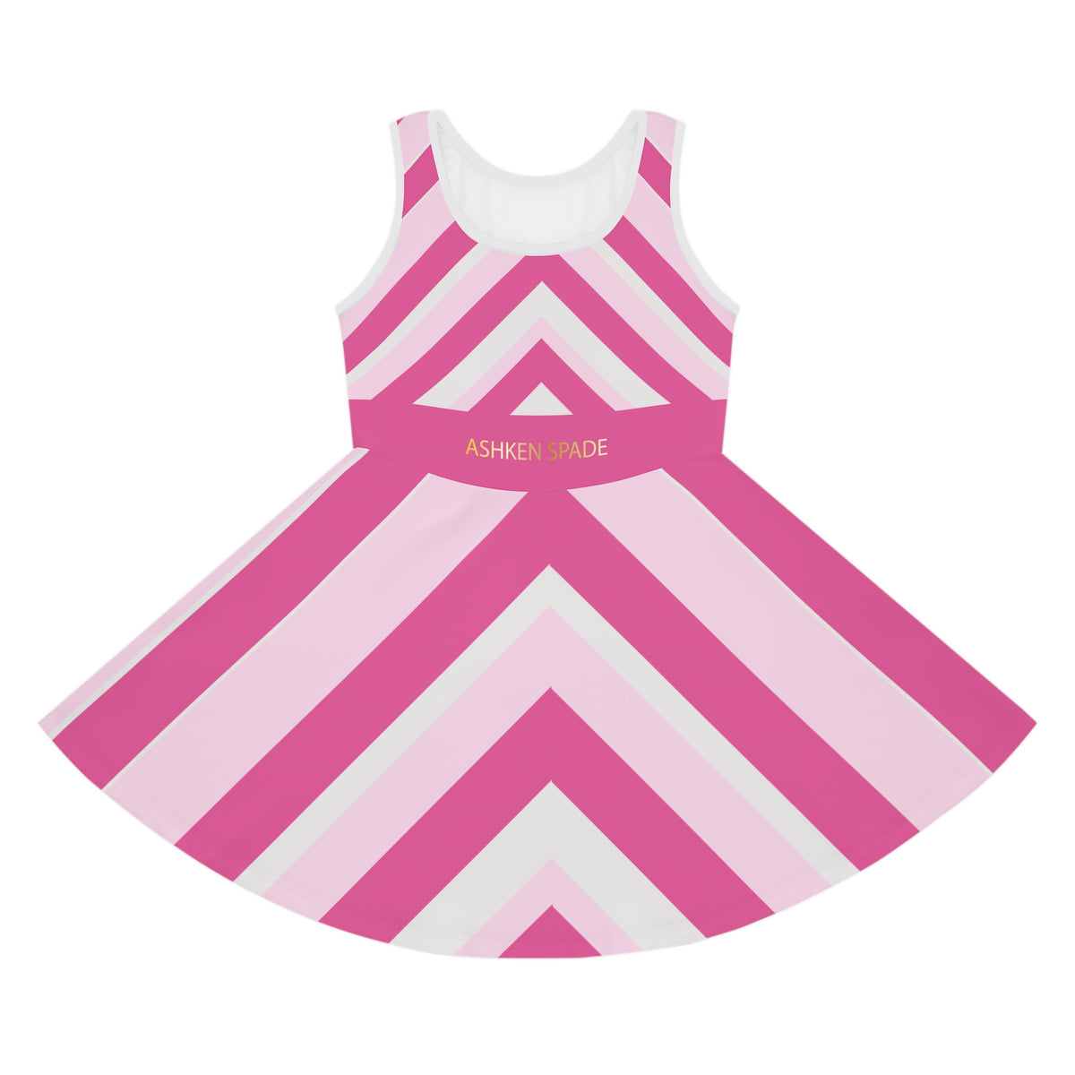 Girls' Pink Chevron Sundress