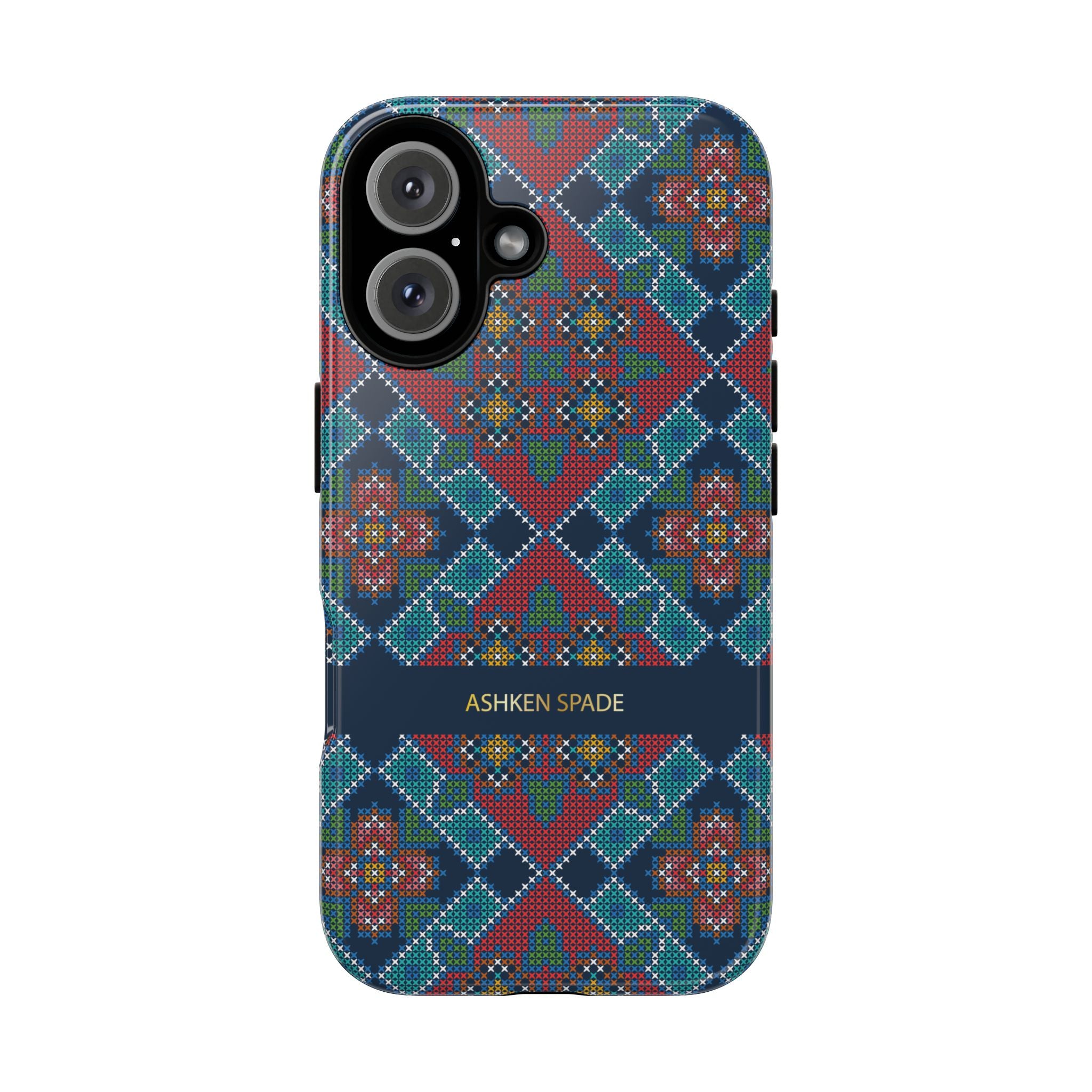 Floral Cross Stitch Phone Case