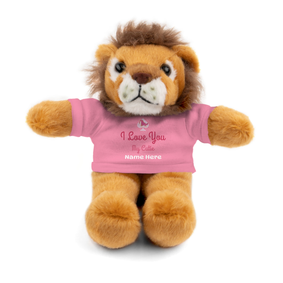 Custom Stuffed Animal with “I Love You” Tee