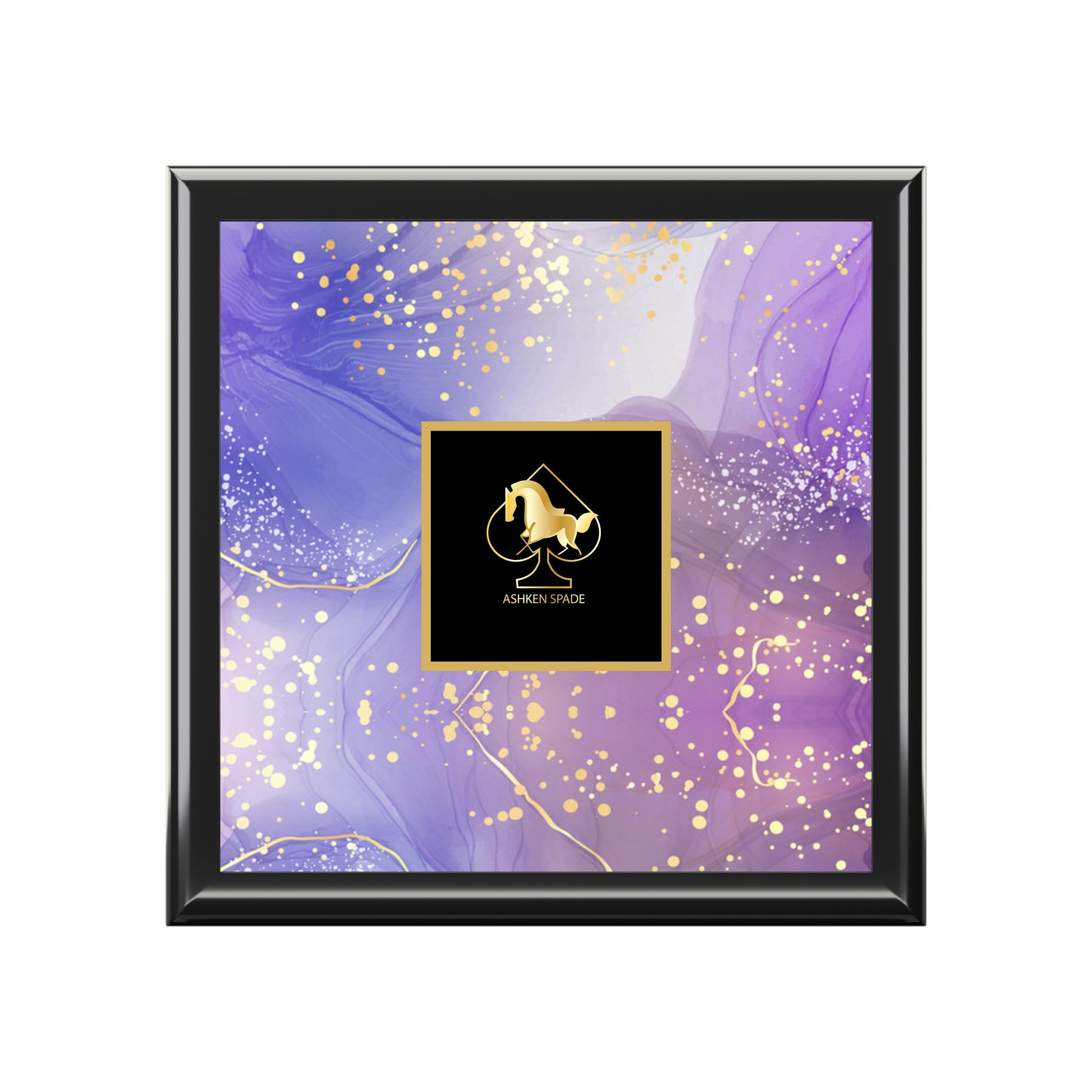 Violet Water Color Jewelry Box