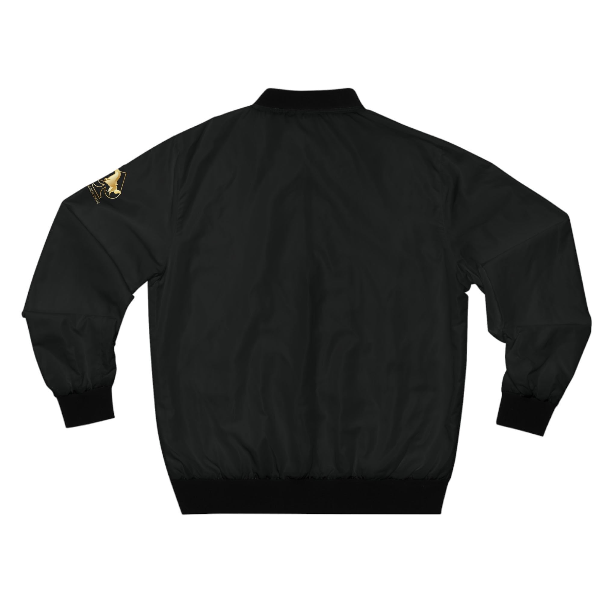 Gold ASHKEN Spade Logo Bomber Jacket