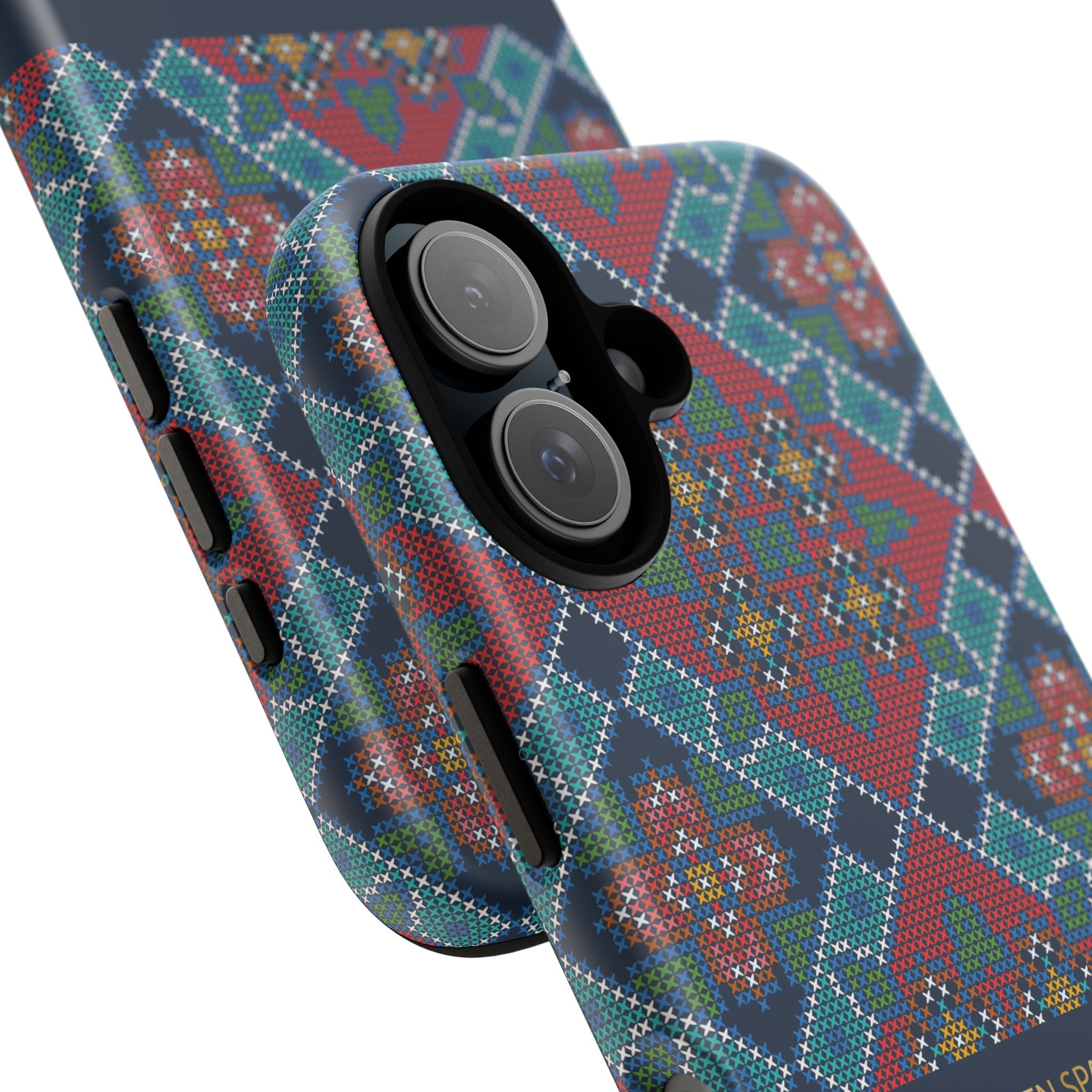 Floral Cross Stitch Phone Case