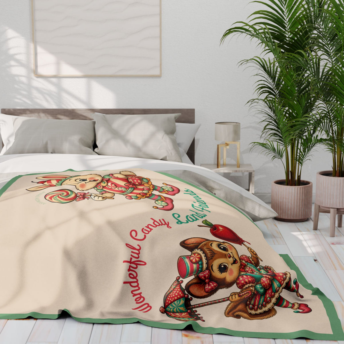 Wonderful Candy Land Friends Fleece Blanket