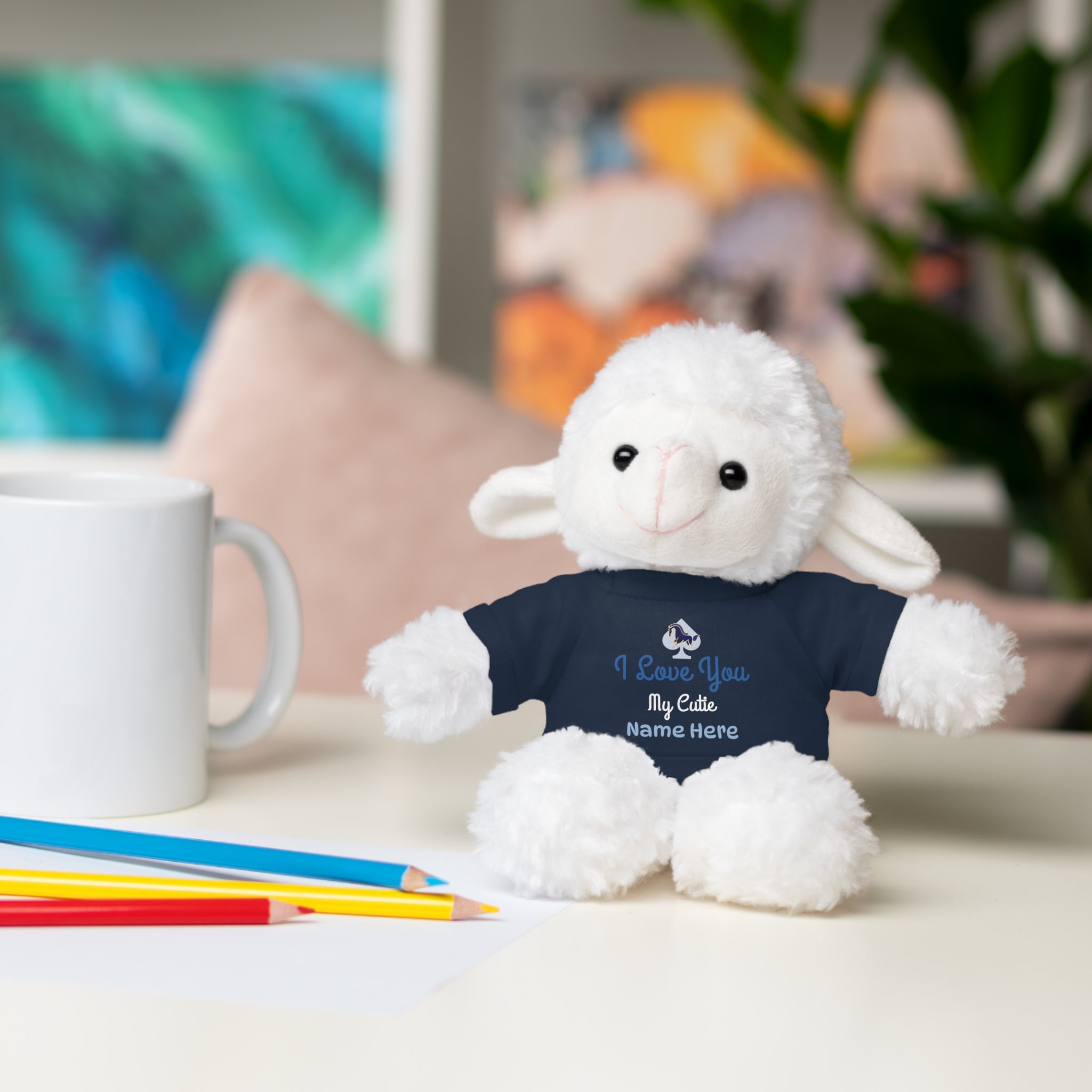 Personalized Teddy Bear with "I Love You" Tee