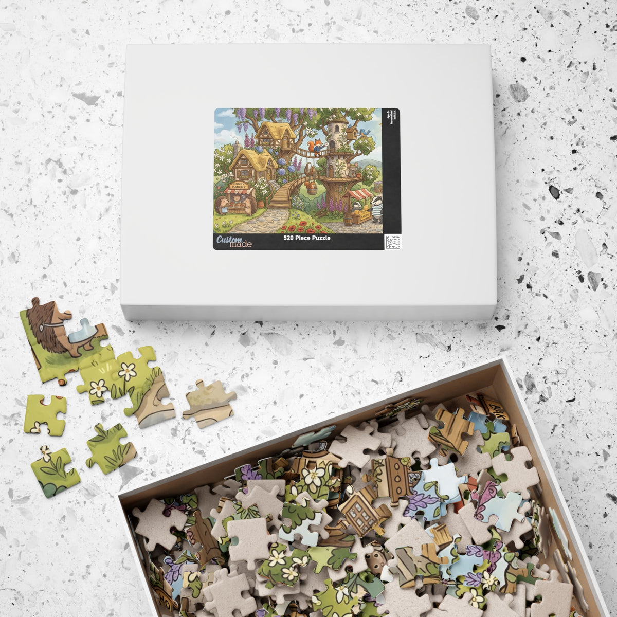 Whimsical Treehouse Village Puzzle — 252/520/1014 pc Scenic Jigsaw for Adults & Kids