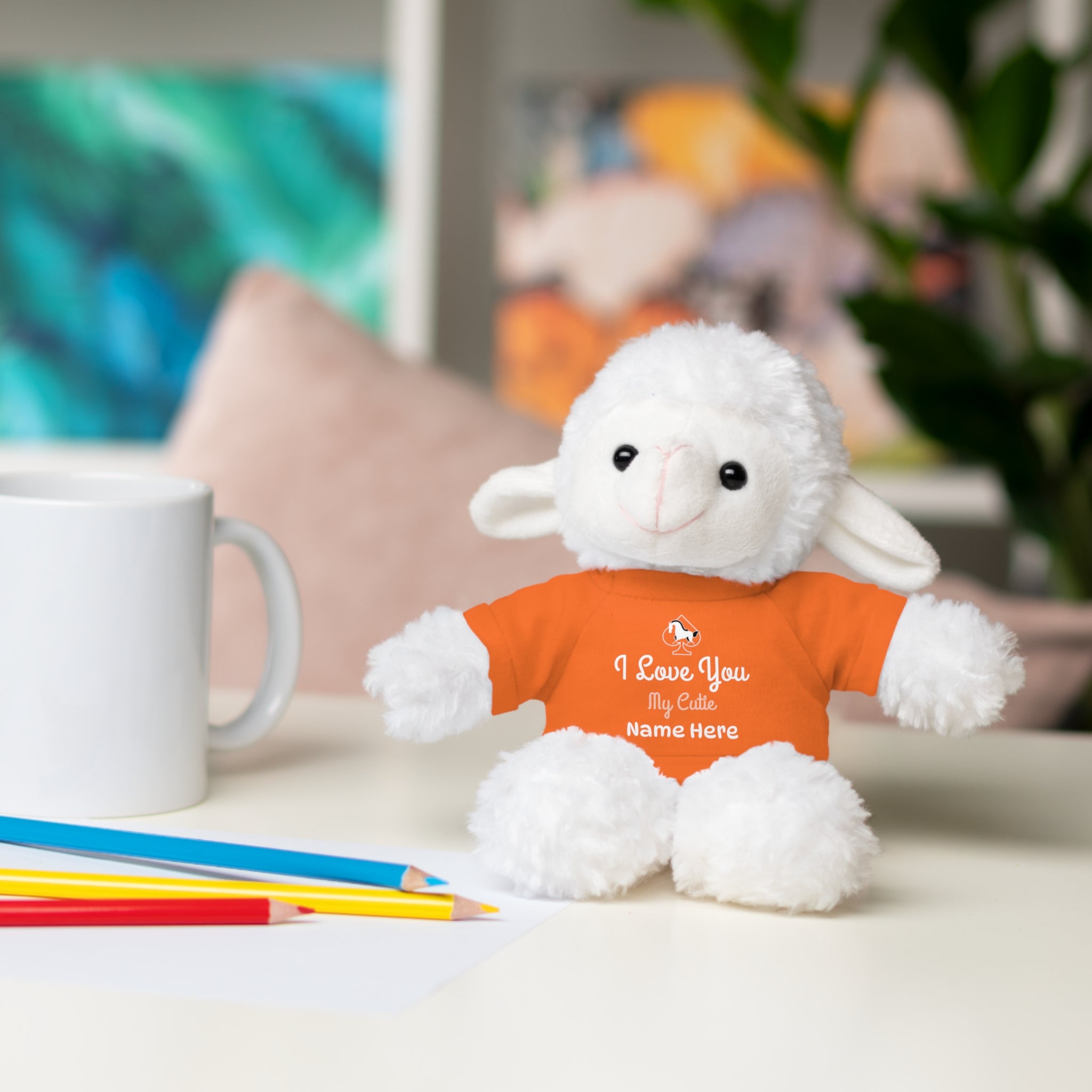 Personalized Teddy Bear with "I Love You" Tee