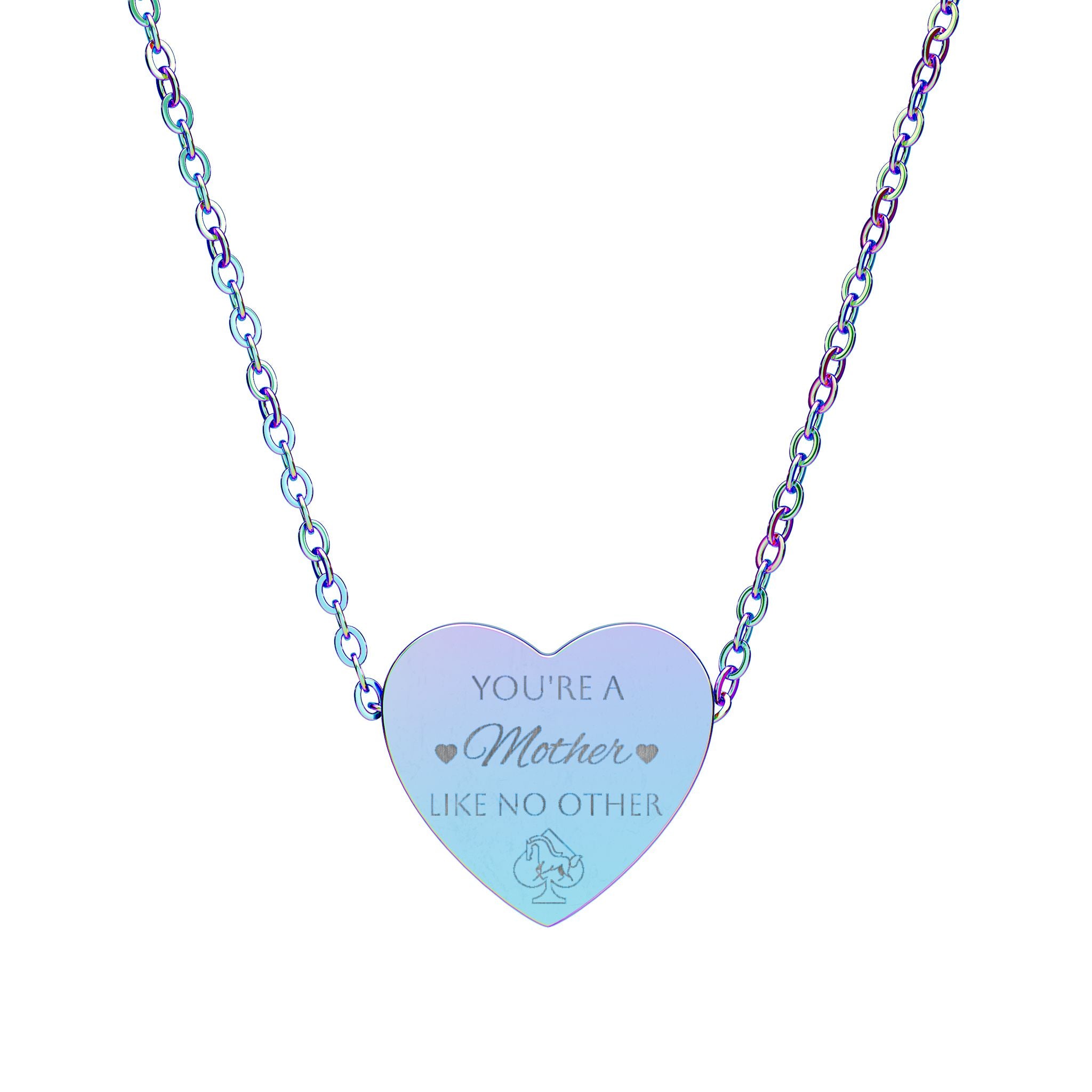 Engraved Heart Necklace For Mother