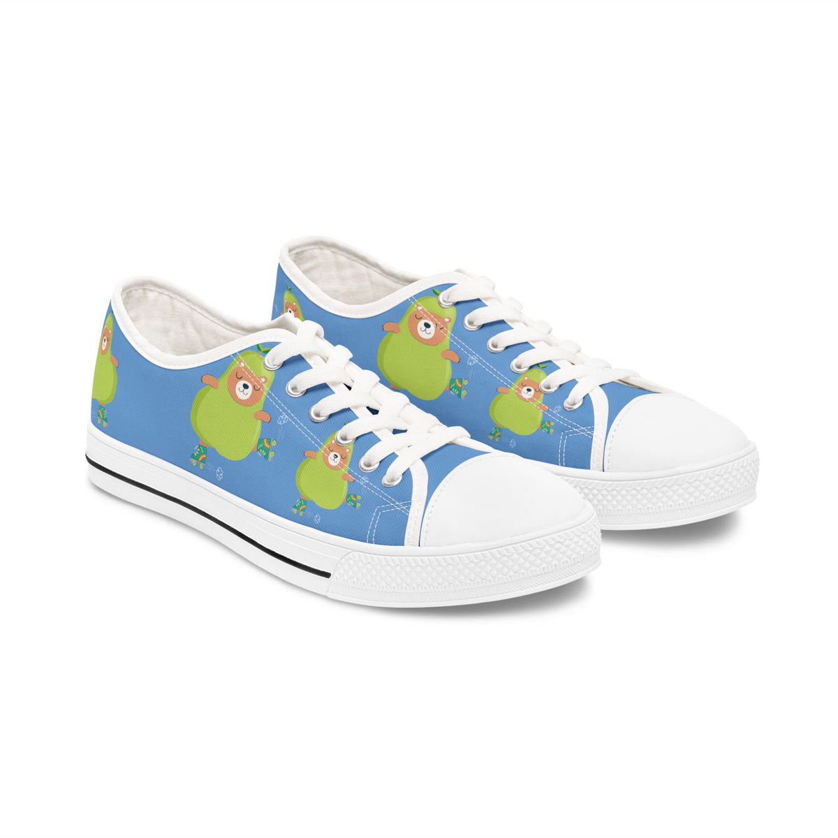 Cute Teddy Pear Chick Low Top Sneakers