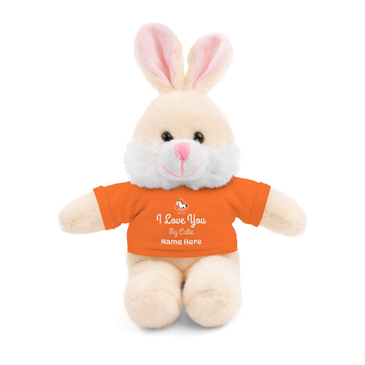 Custom Stuffed Animal with “I Love You” Tee
