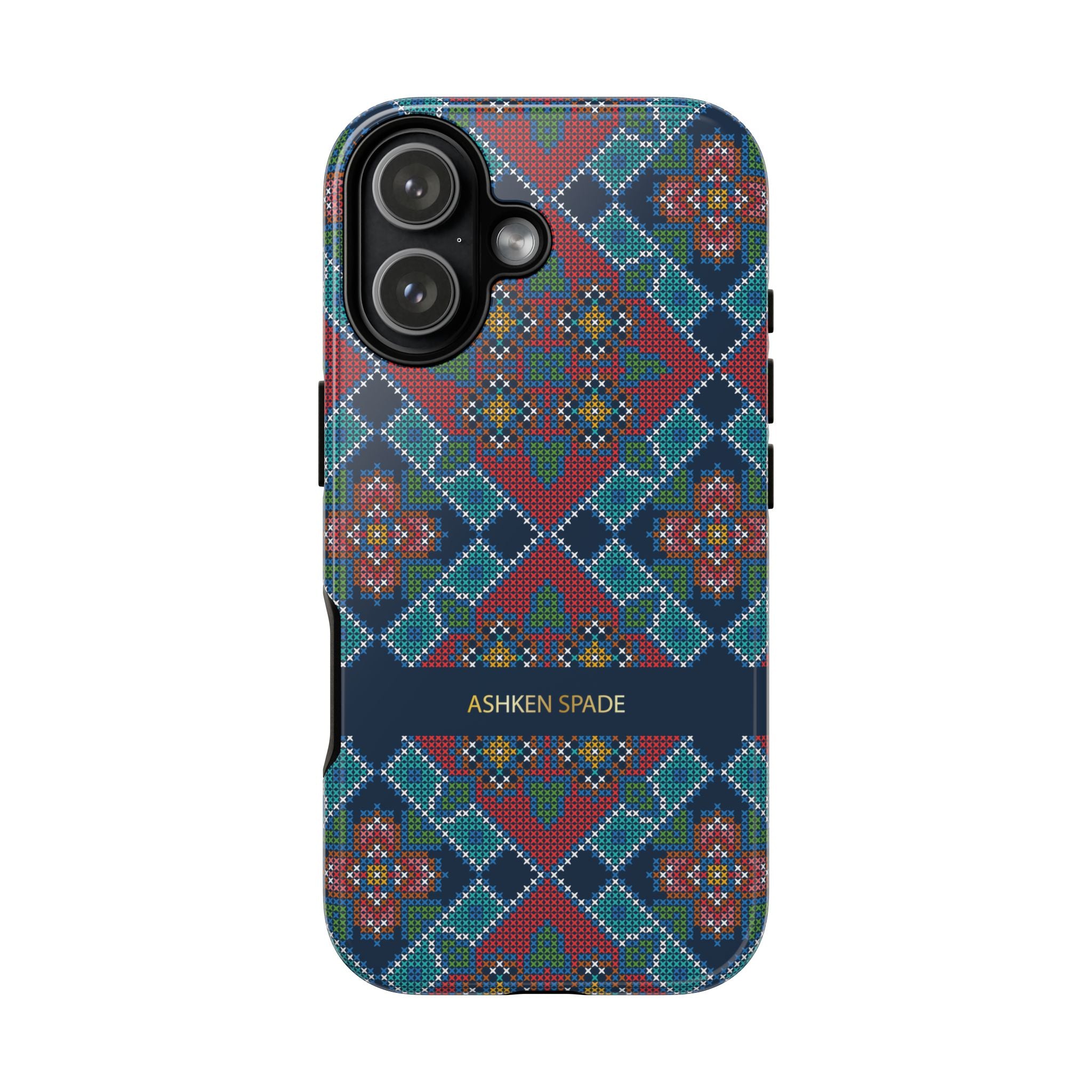 Floral Cross Stitch Phone Case