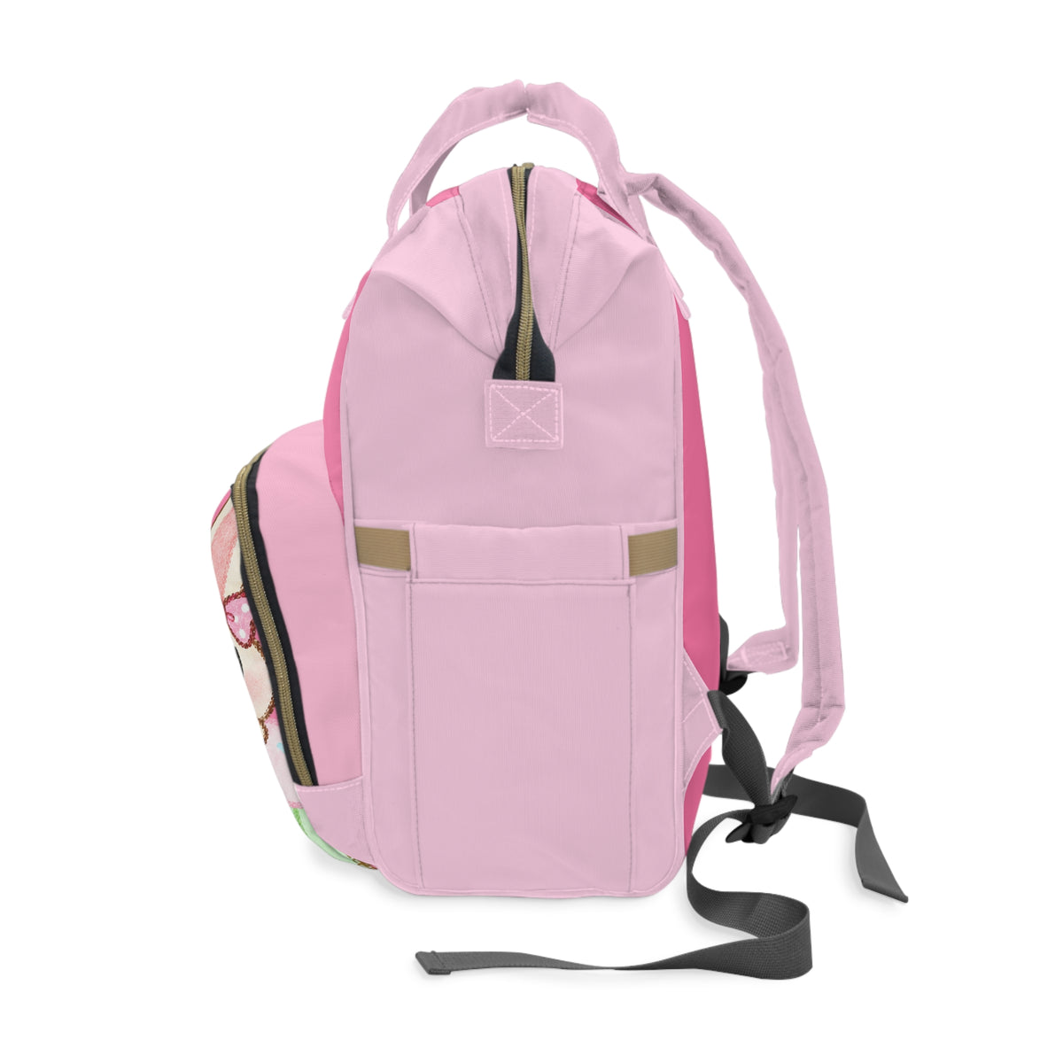 Personalized Pink Bunny Diaper Backpack