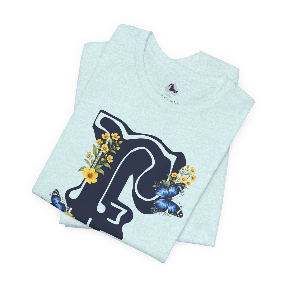 Floral Letter F Monogram T-Shirt