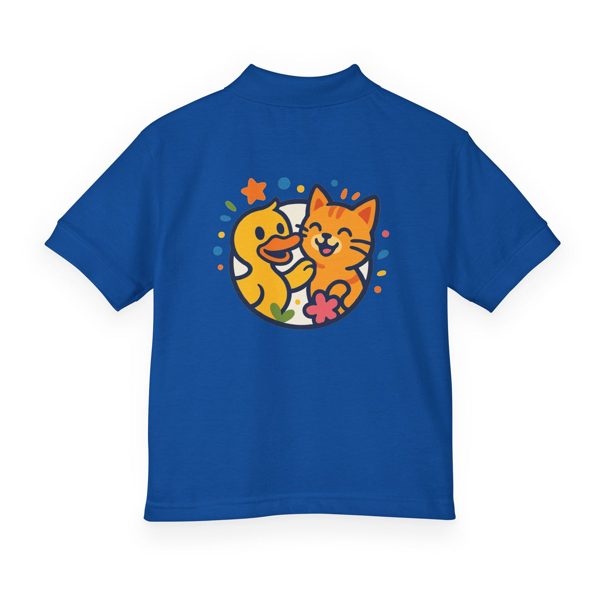 Kids Polo Shirt — Happy Cat & Duck Kids Polo Shirt