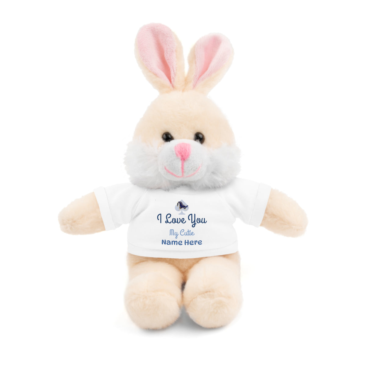 Custom Stuffed Animal with “I Love You” Tee