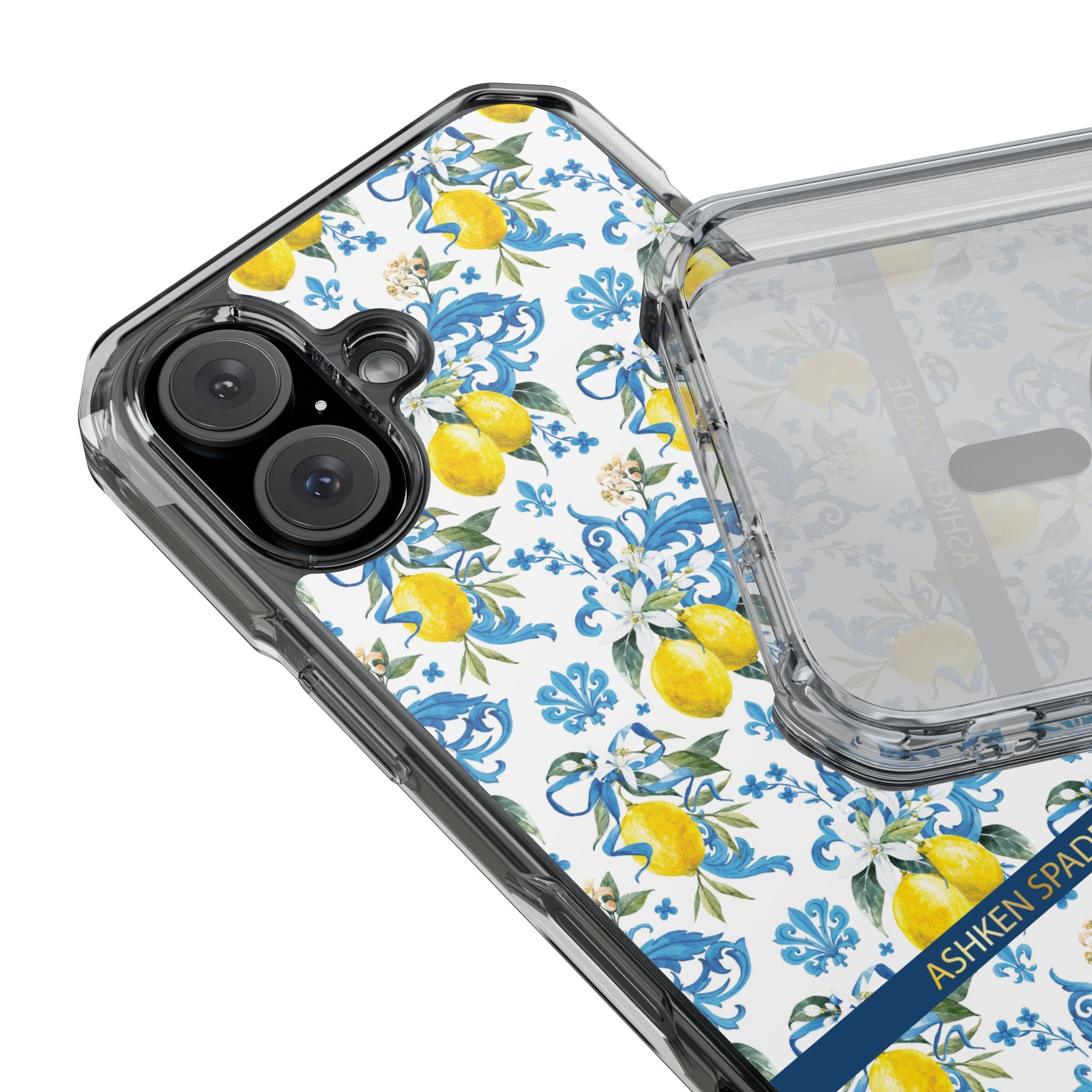 Lemon Charm with Blue Ribbon Magnetic Phone Case