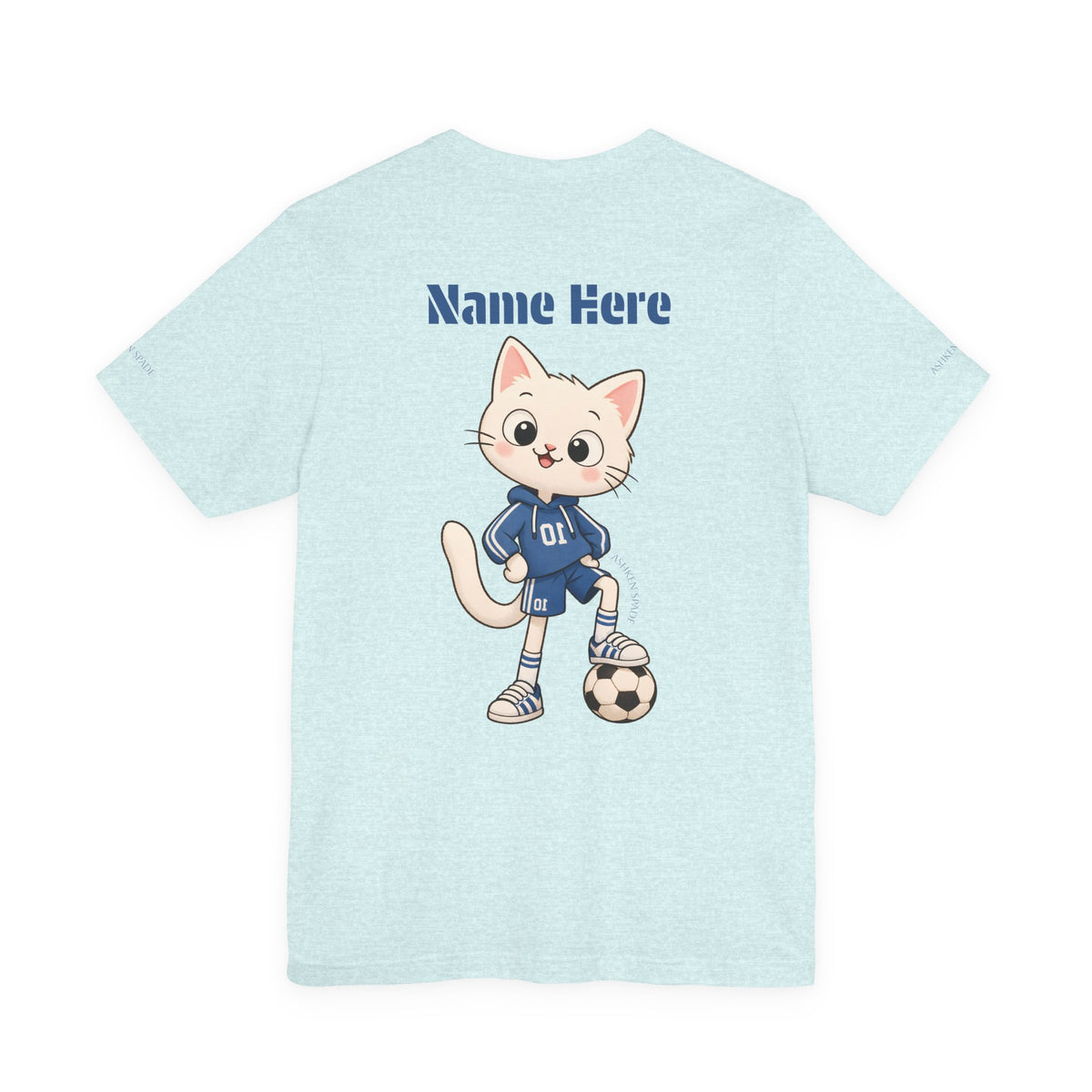 Soccer Cat T-Shirt — Cute 'Goal! Gooooal' Kids & Youth Soccer Tee (Custom Name)