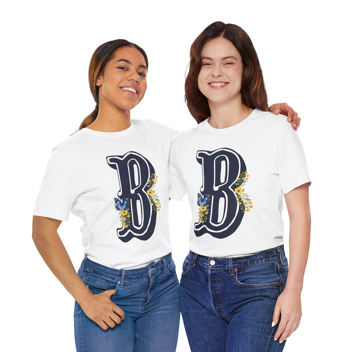 Floral Letter B Monogram T-Shirt