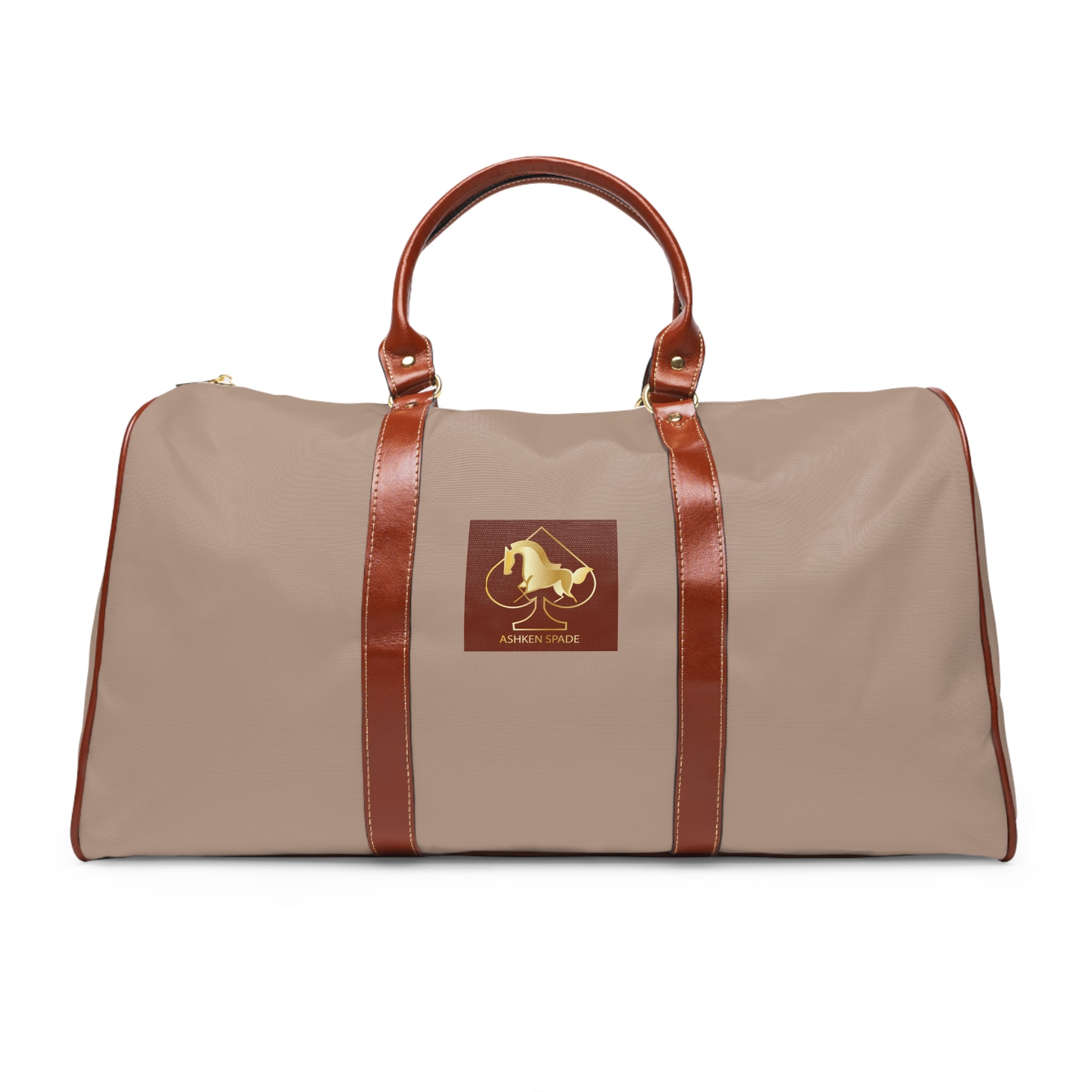 Travel Duffel with Gold ASHKEN SPADE Logo