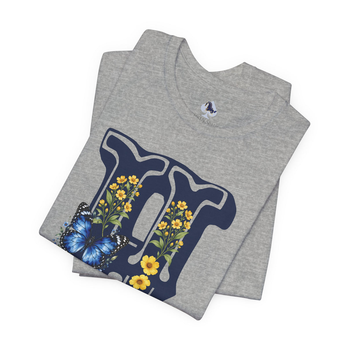 Floral Monogram H Initial Jersey T-Shirt