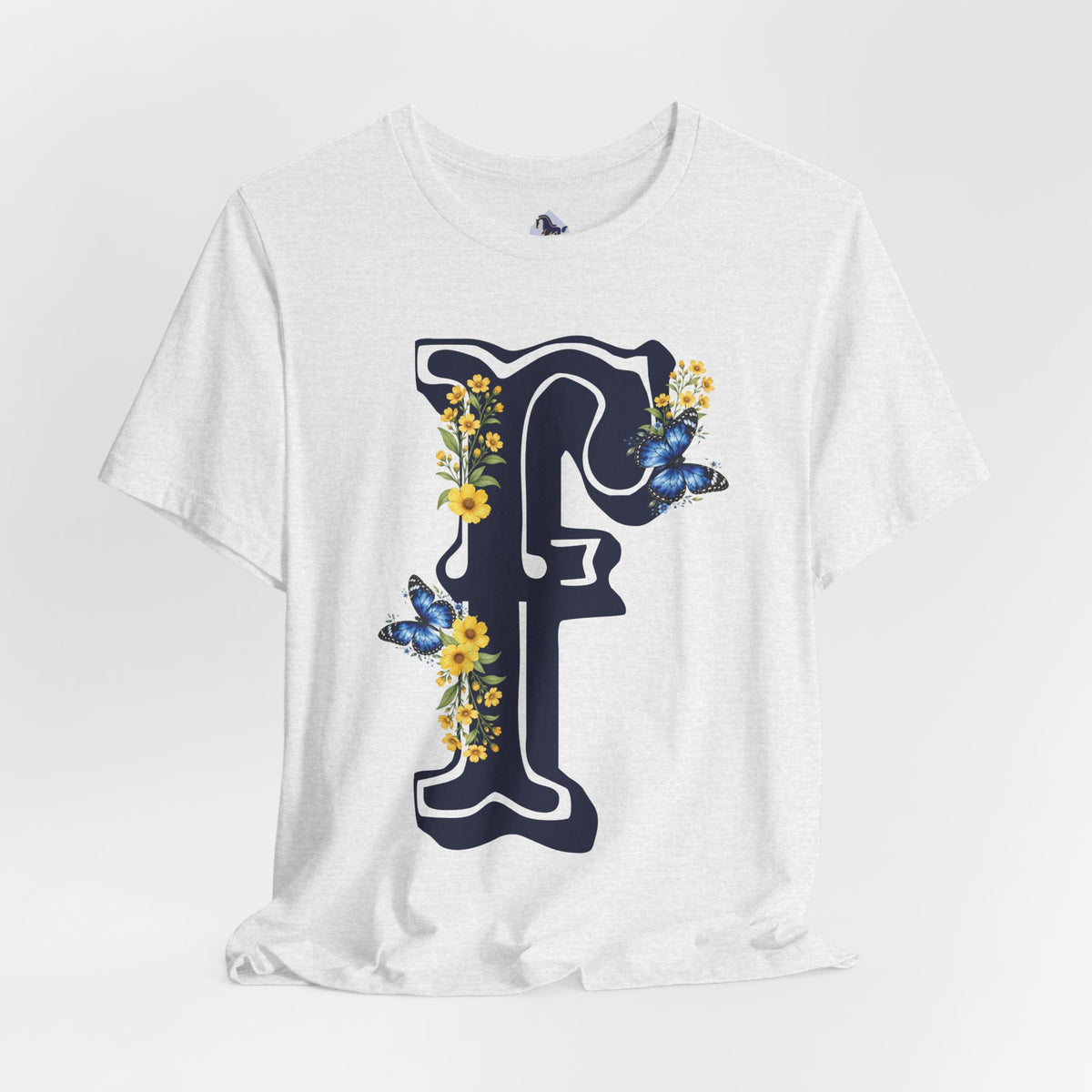 Floral Letter F Monogram T-Shirt