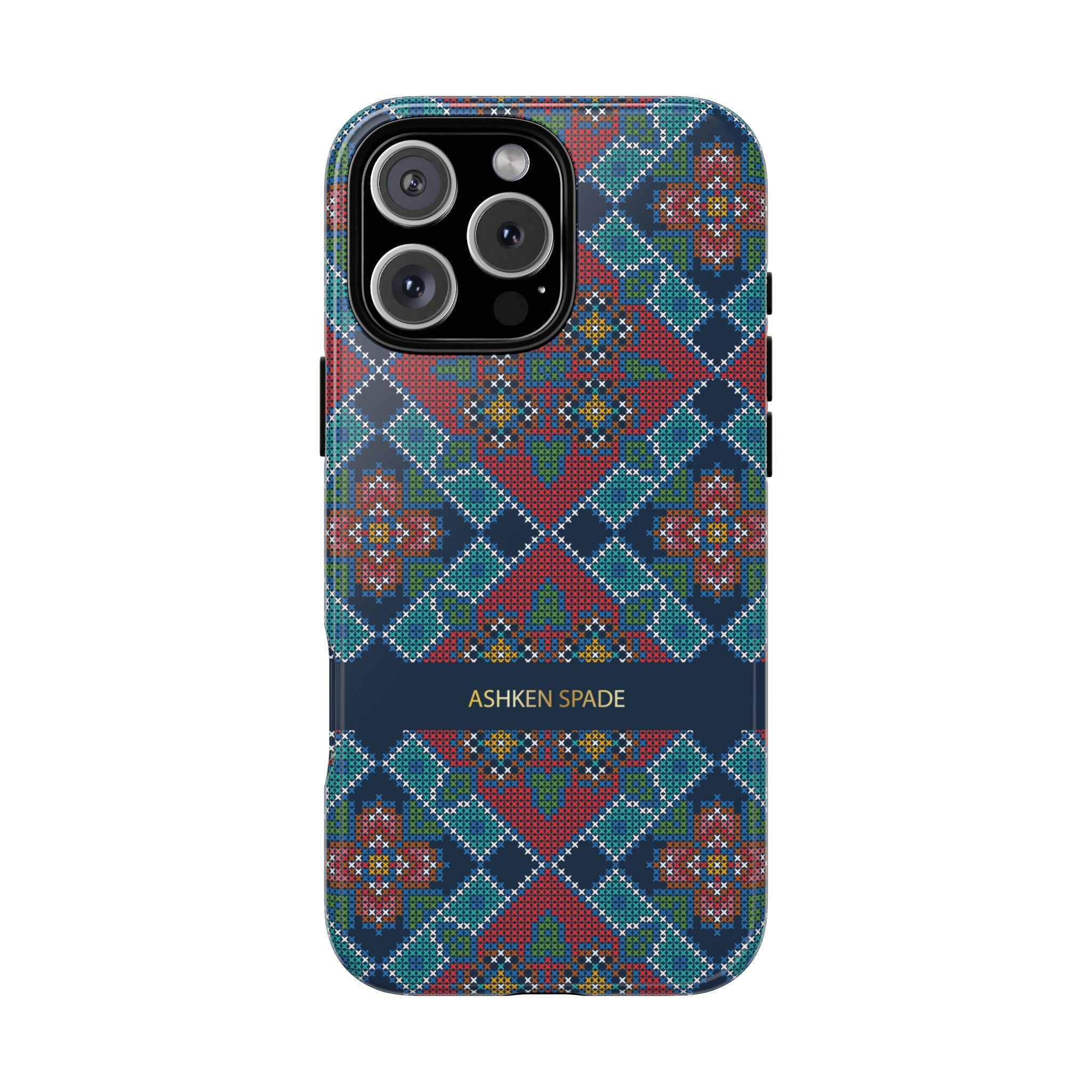 Floral Cross Stitch Phone Case