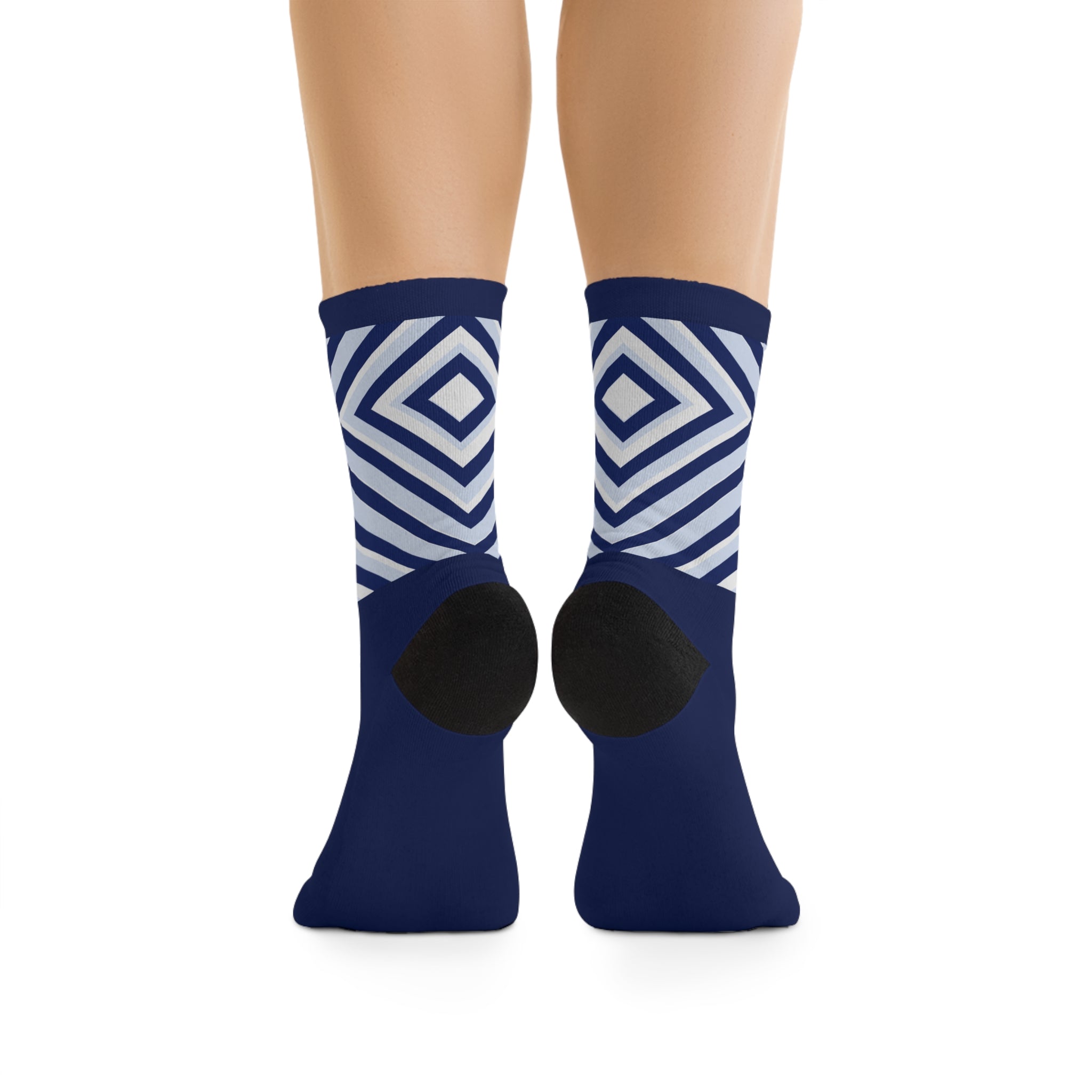 Navy ASHKEN SPADE Pattern Socks