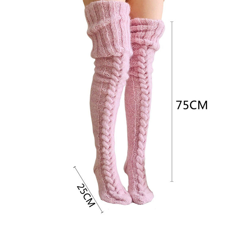 Long Tube Knitted Pile Socks