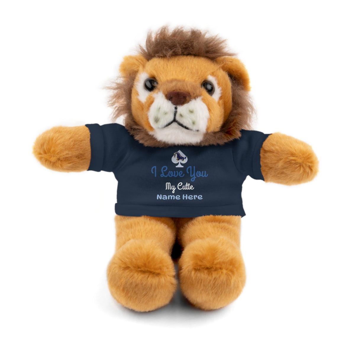 Custom Stuffed Animal with “I Love You” Tee