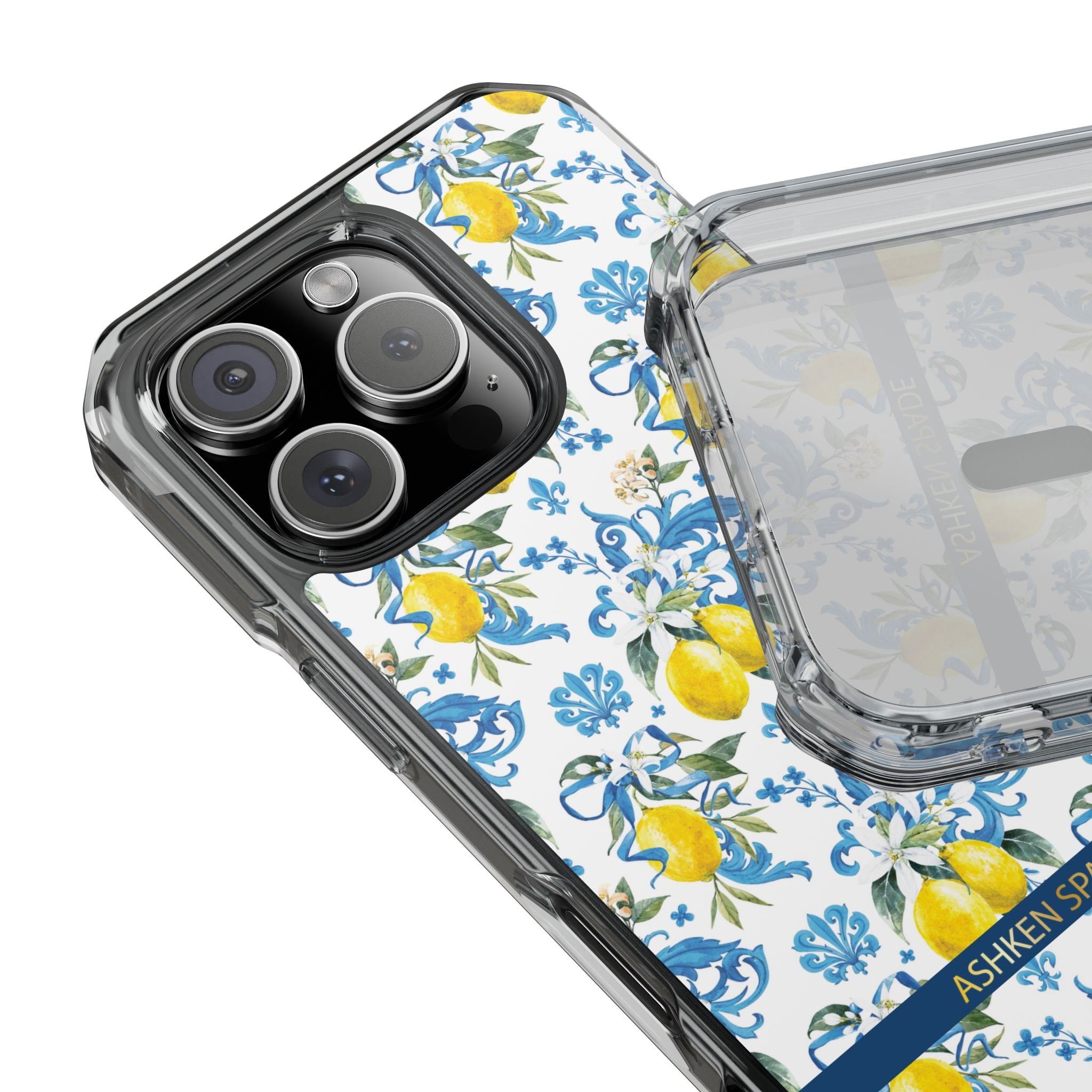 Lemon Charm with Blue Ribbon Magnetic Phone Case