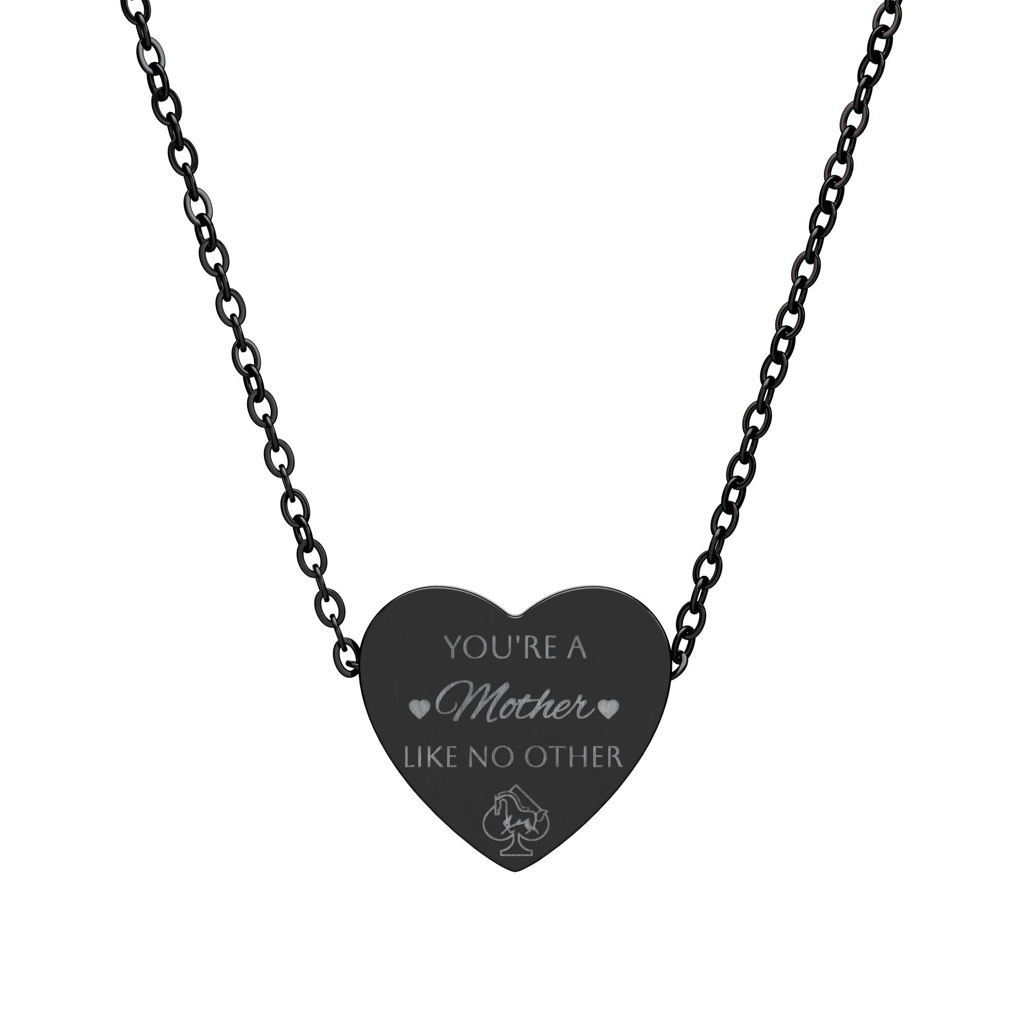 Engraved Heart Necklace For Mother