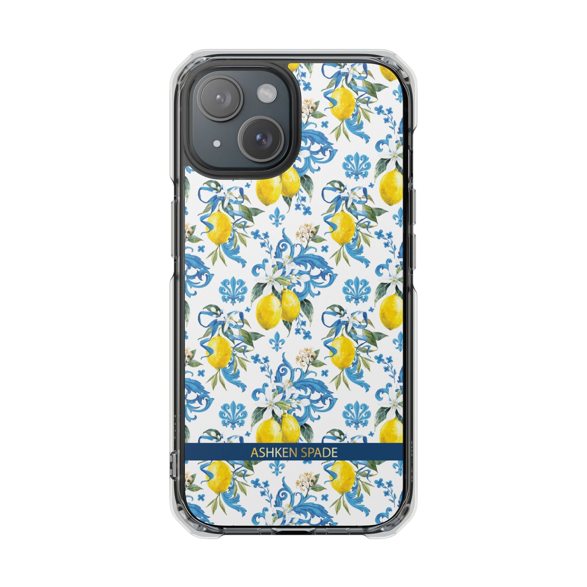 Lemon Charm with Blue Ribbon Magnetic Phone Case