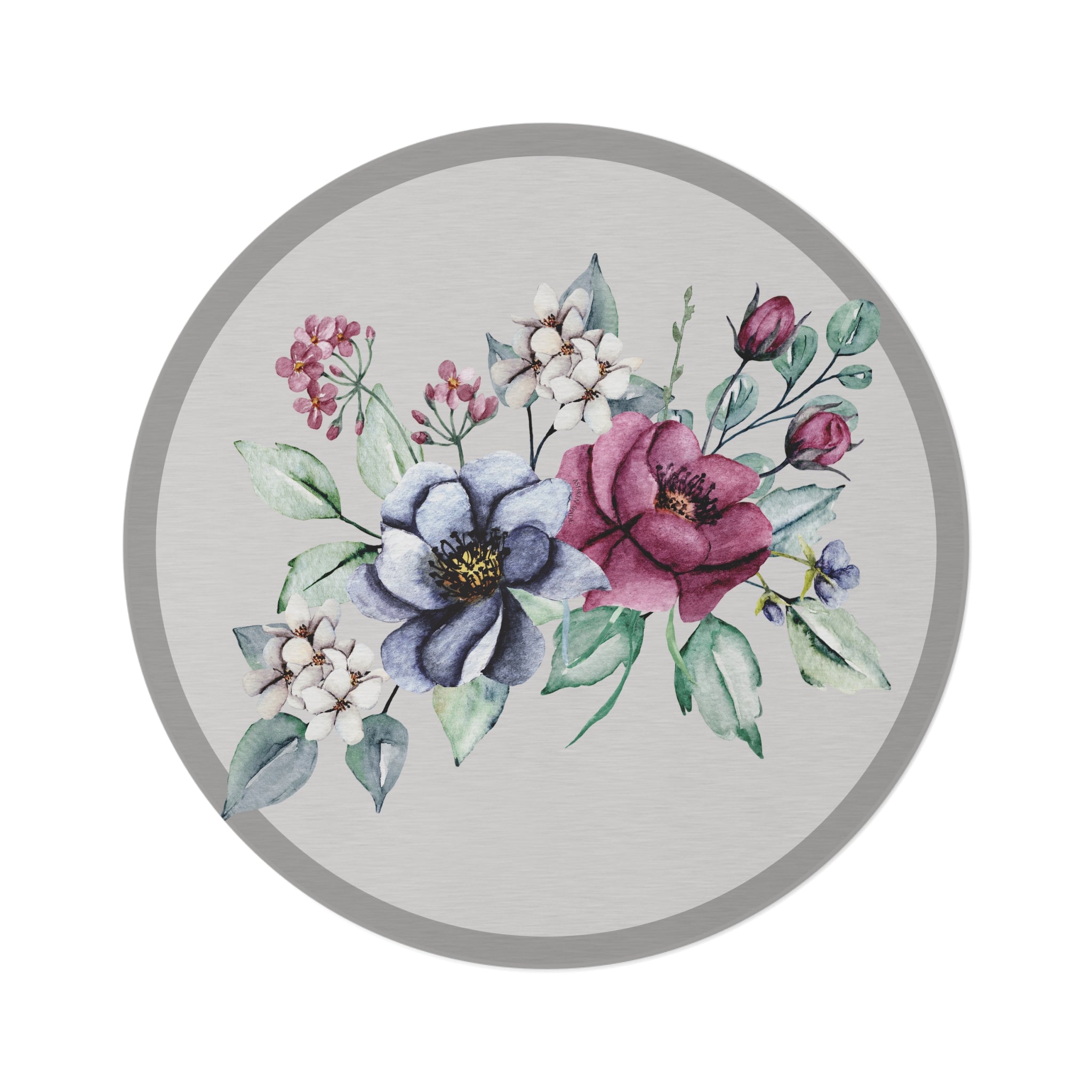 Copy of Floral Watercolor Round Rug