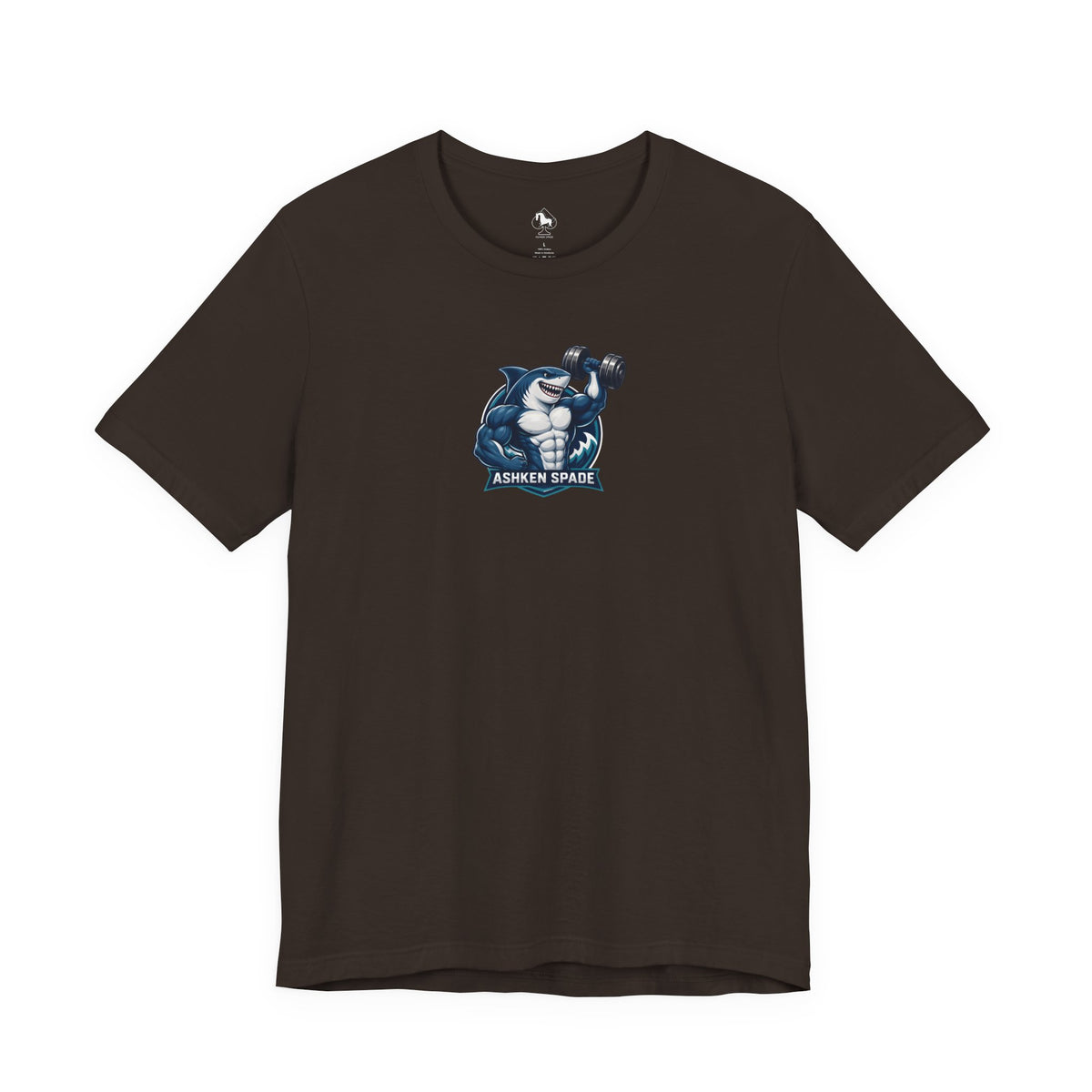 Ashken Spade Shark Weightlifter Personalized Graphic Tee