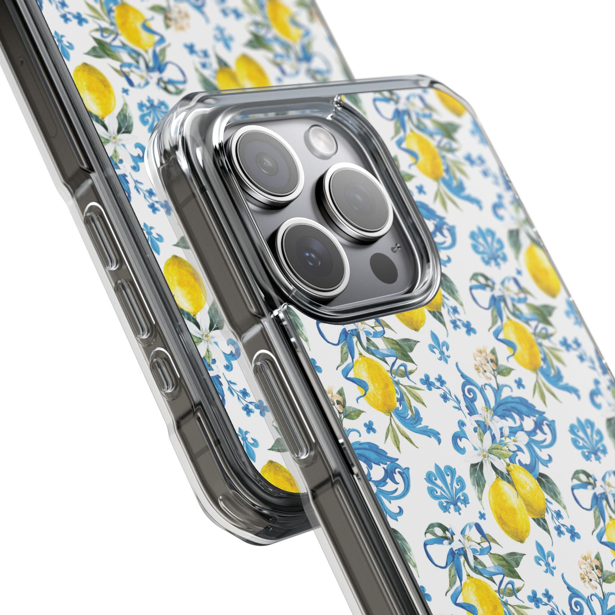 Lemon Charm with Blue Ribbon Magnetic Phone Case