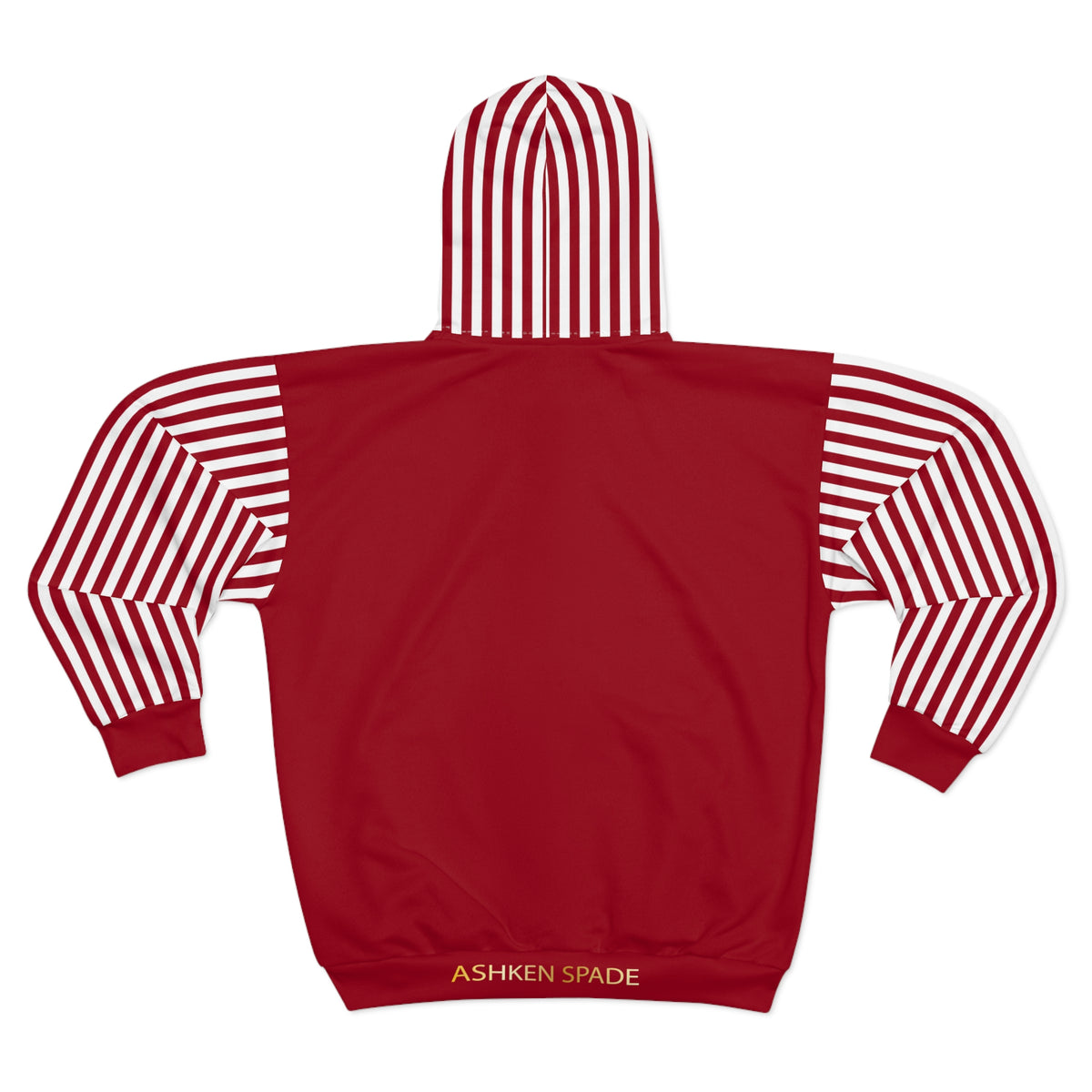 Red and White Candy Cane Striped Zip Hoodie
