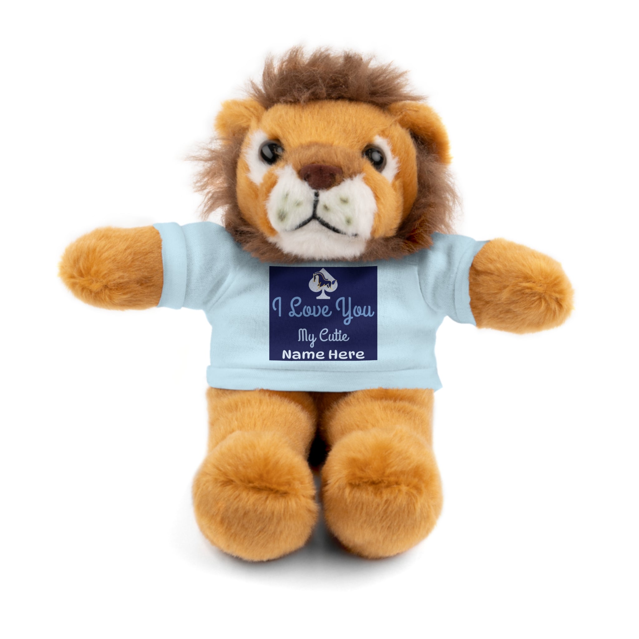 Personalized Teddy Bear with "I Love You" Tee