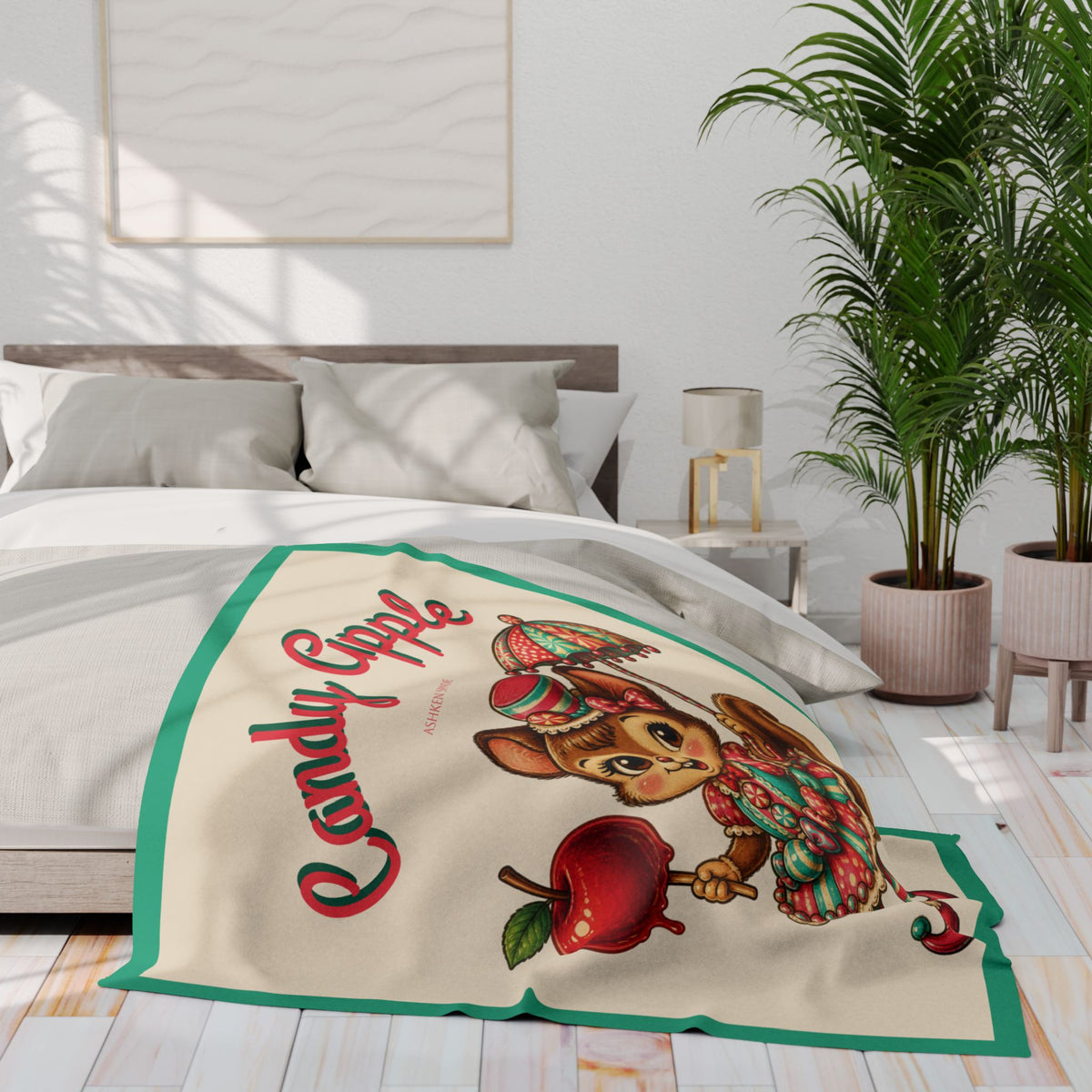 Retro LolliSquirl With  Candy Apple Fleece Blanket