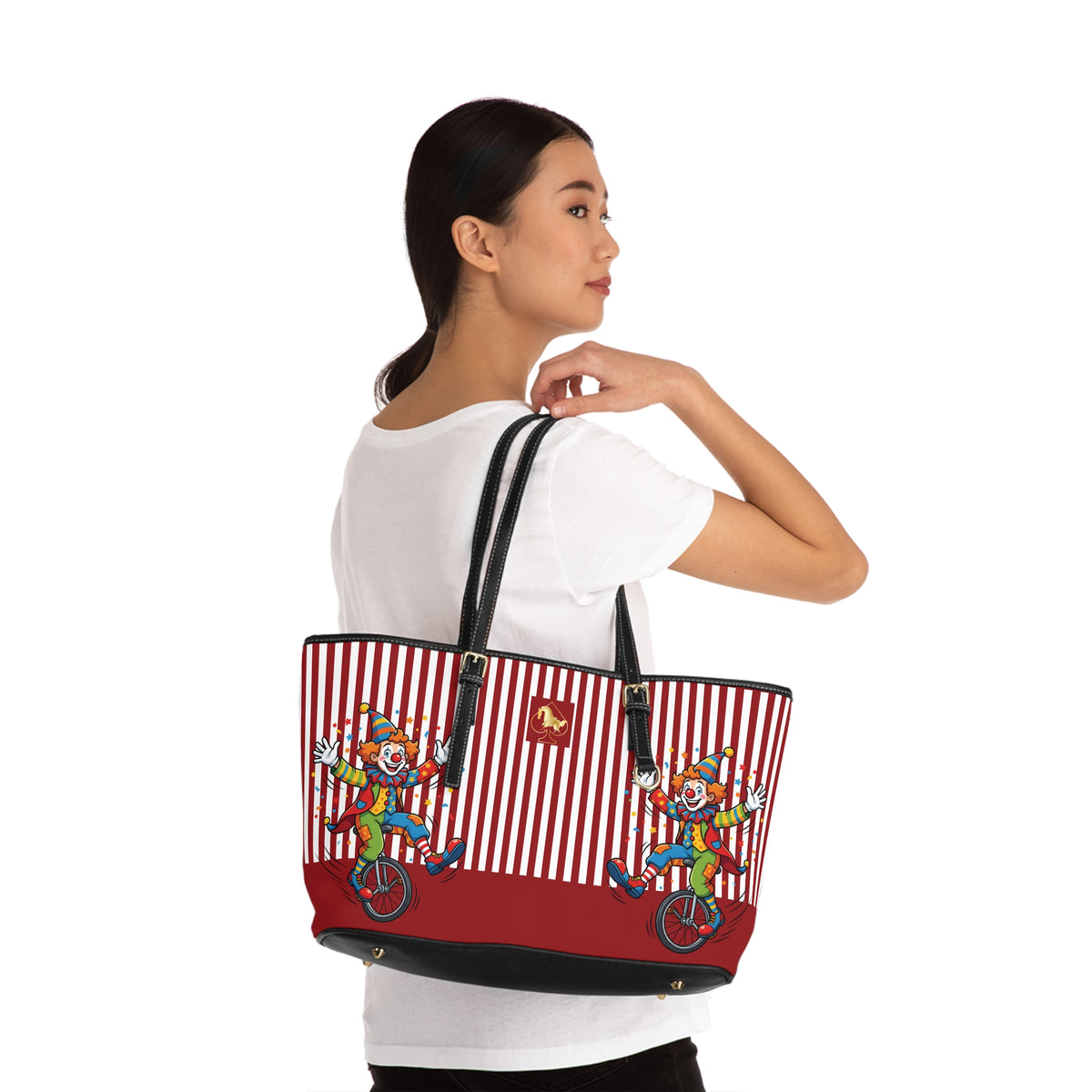 Circus  Red and White Striped Shoulder Bag