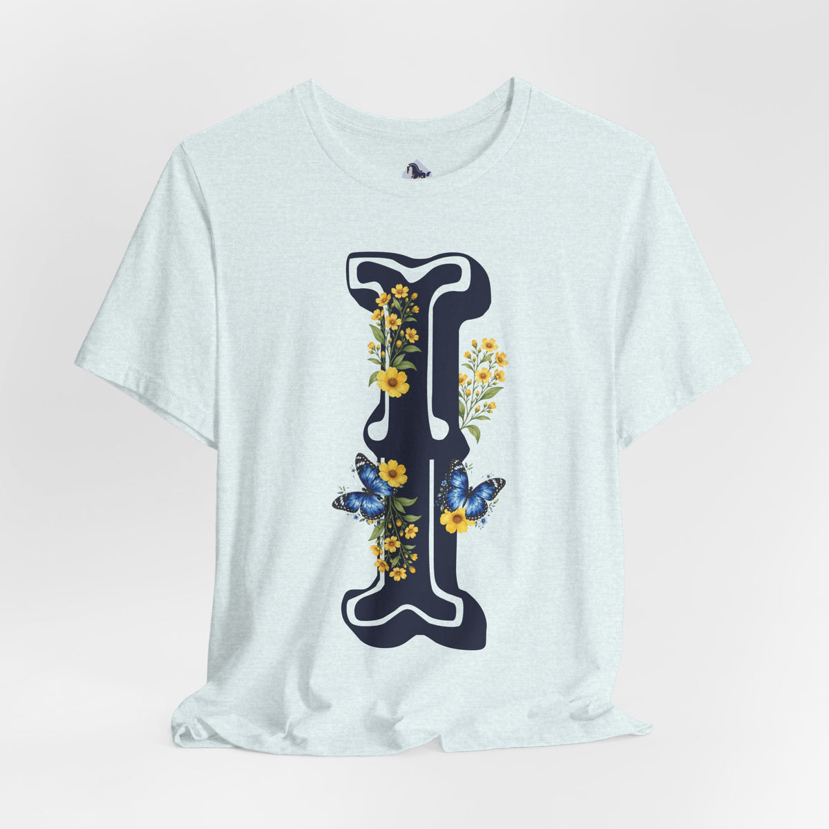 Floral Letter i Monogram T-Shirt