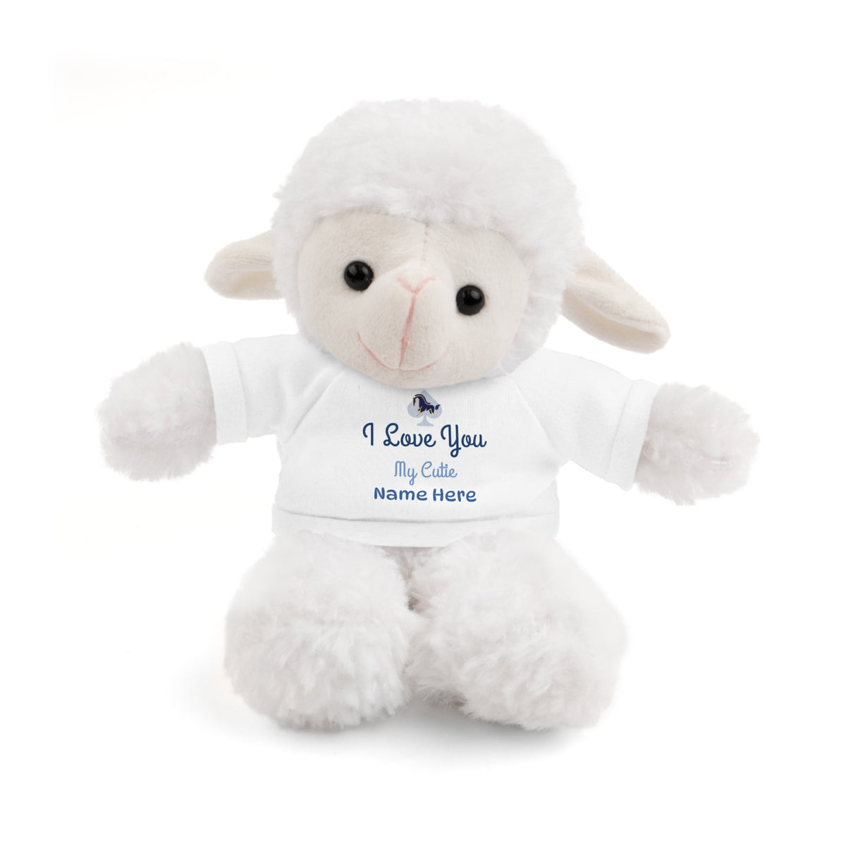 Custom Stuffed Animal with “I Love You” Tee