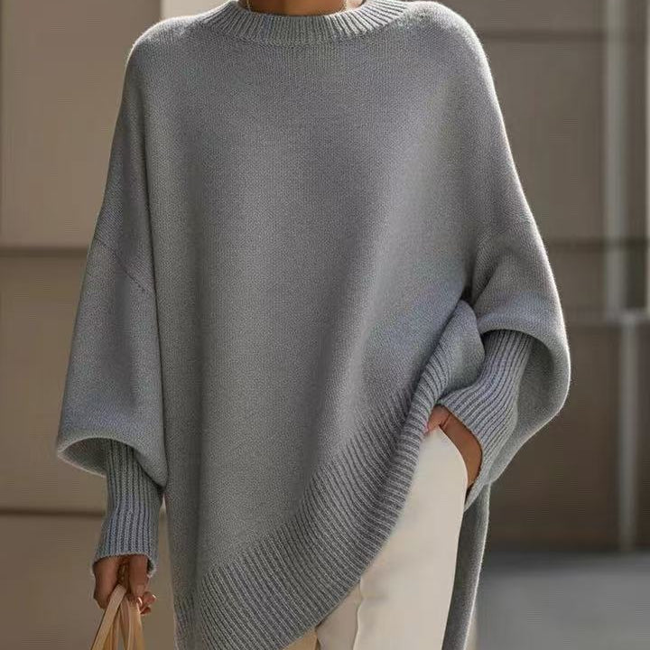 Thick Round Neck Women's Knitted Sweater