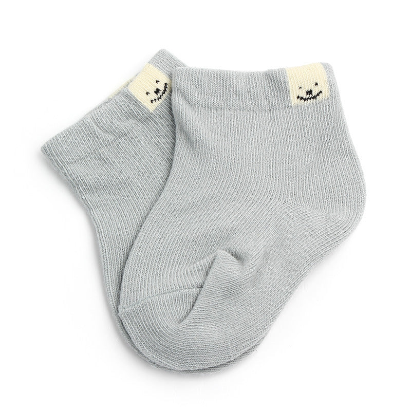Combed Cotton Double Needle Baby Socks Candy Color Baby In-tube Socks
