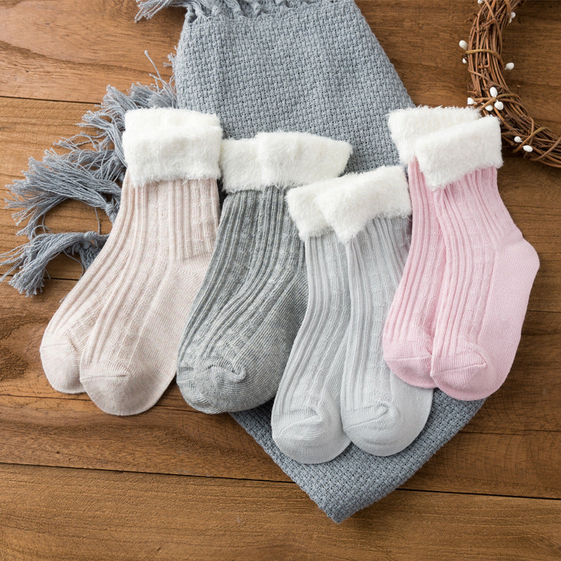 Lace Cotton Children's Socks Turn Over