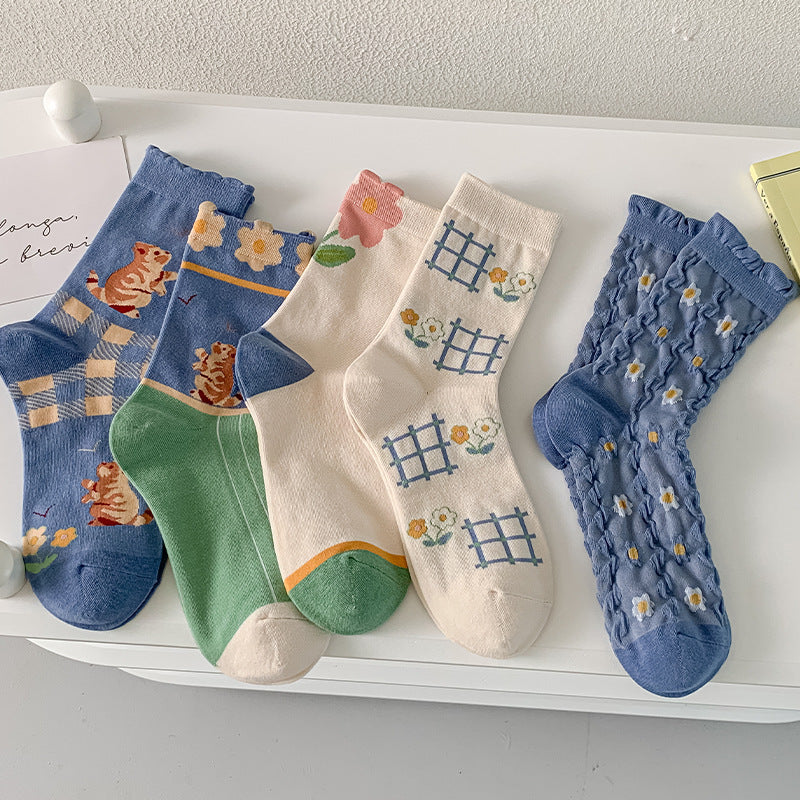 Cute Girls Cotton Thigh-high Socks