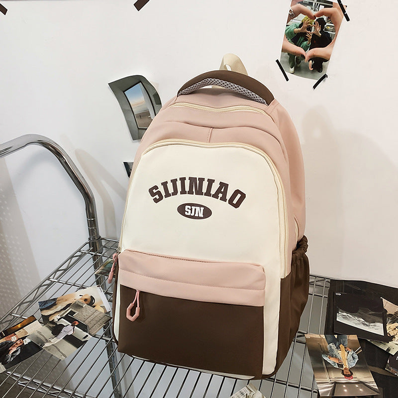 College Student Couple Travel Backpack